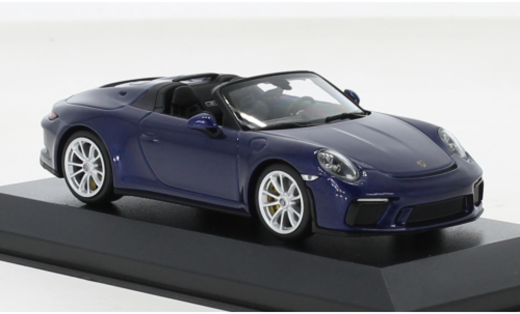 Porsche 992 Speedster 1/43 Minichamps 911 (991) metallic blauw 2019 modelauto