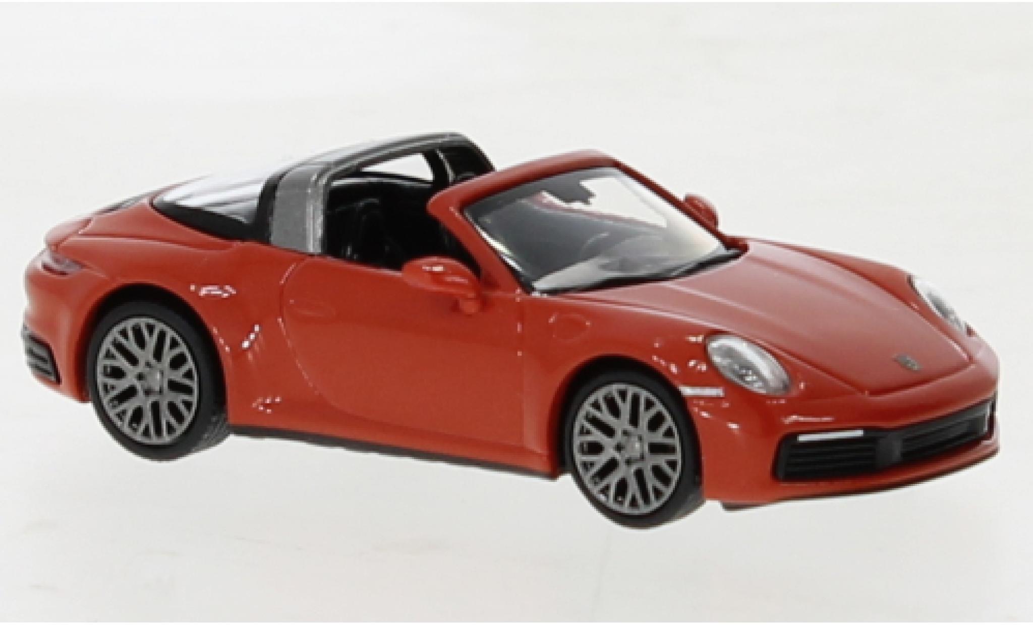 Porsche 992 Targa 1/87 Minichamps 911  4 oranje 2020 modelauto