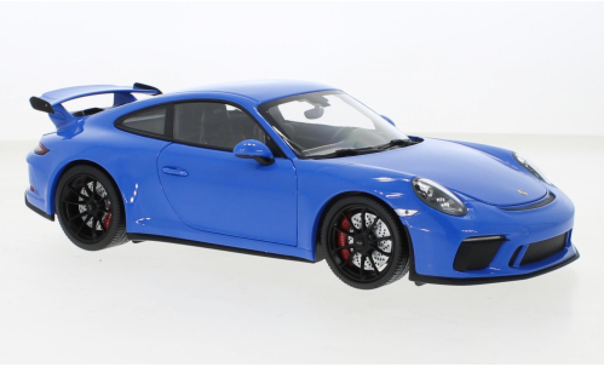 Porsche 991 GT3 1/18 Minichamps 911 blauw 2018 modelauto