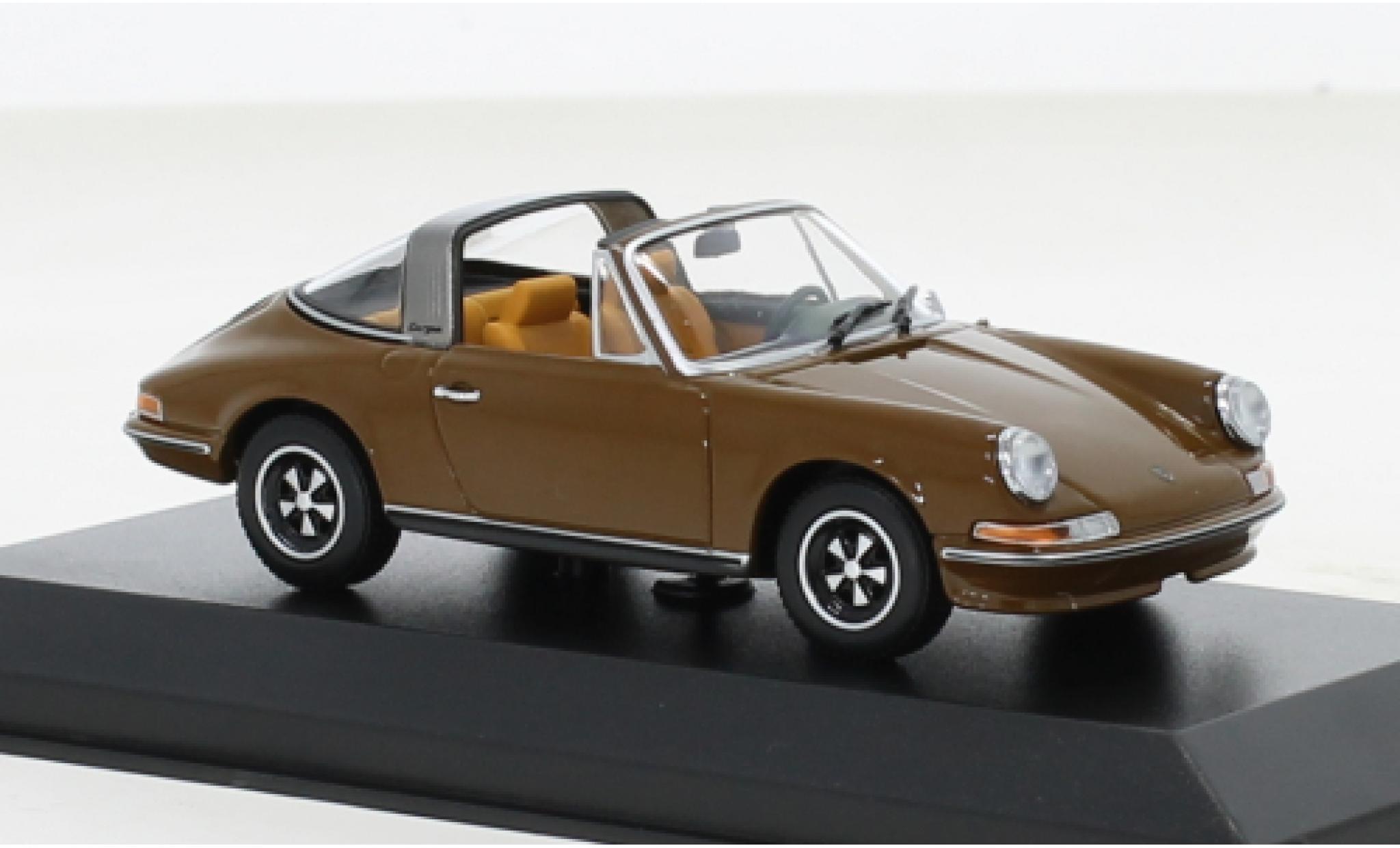 Porsche 911 1/43 Minichamps Targa S bruin 1972 modelauto