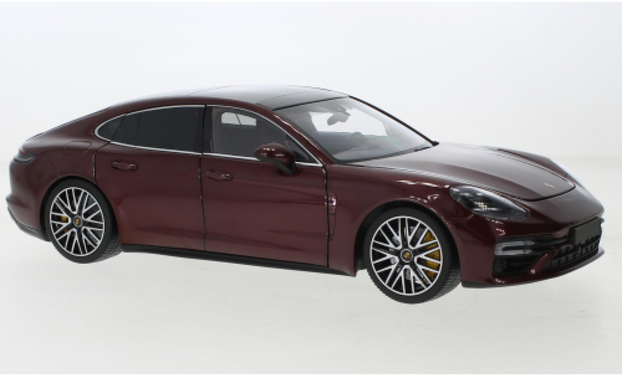 Porsche Panamera Turbo S 1/18 Minichamps metallic rood 2020 modelauto