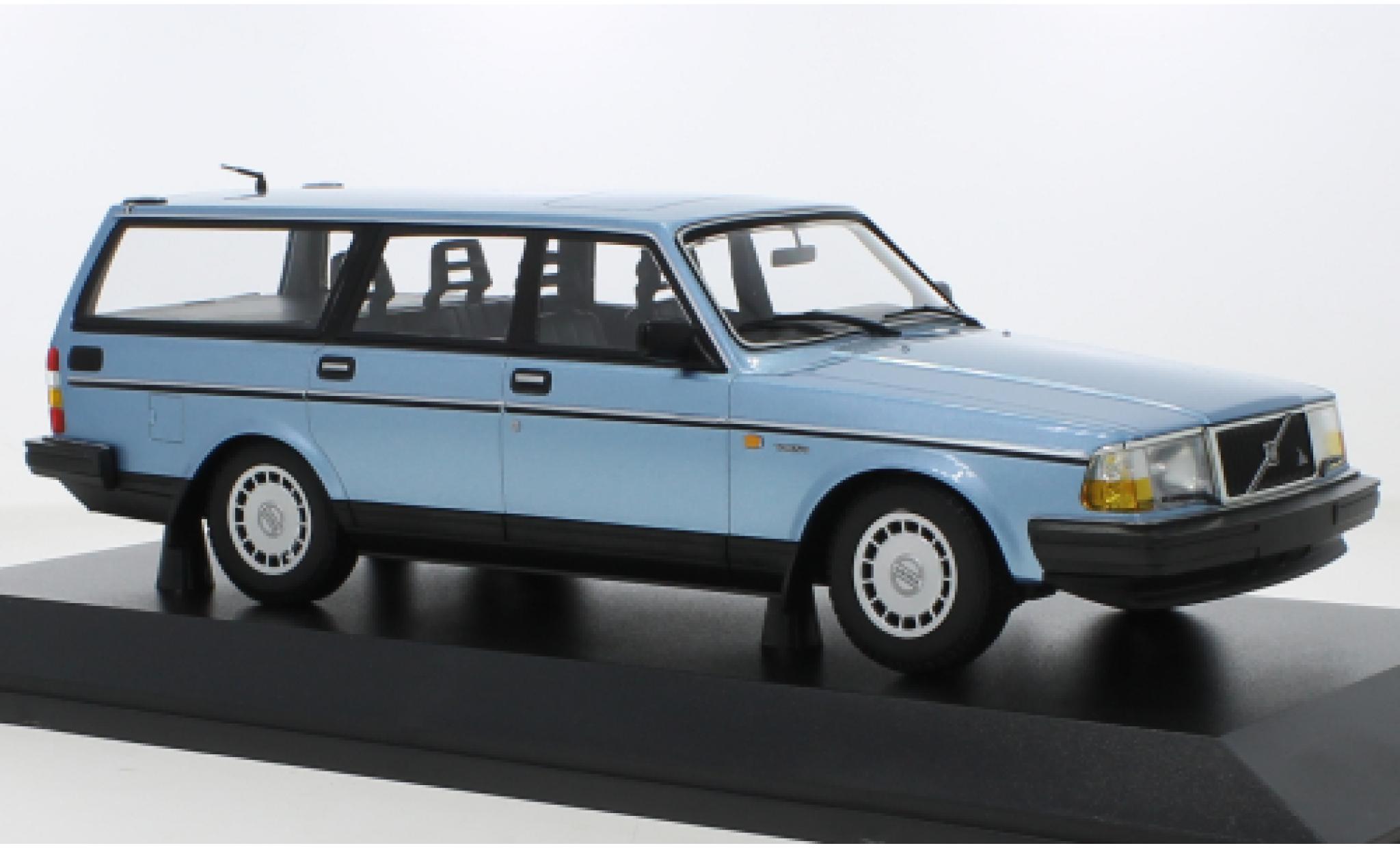 Volvo 240 1/18 Minichamps GL Stationwagen metallic blauw clair 1986 modelauto