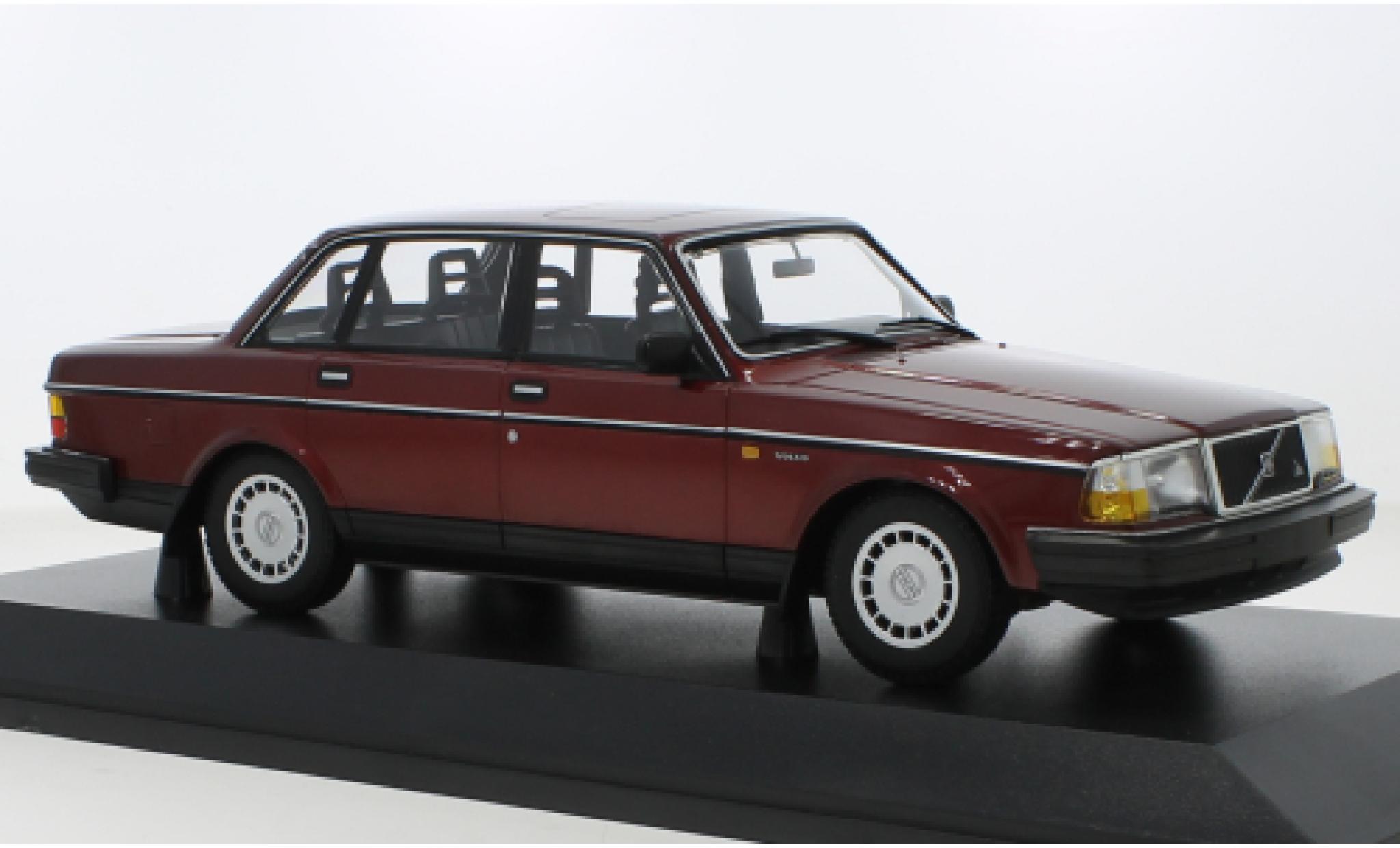 Volvo 240 1/18 Minichamps GL metallic rood fonc&eacute; 1986 modelauto
