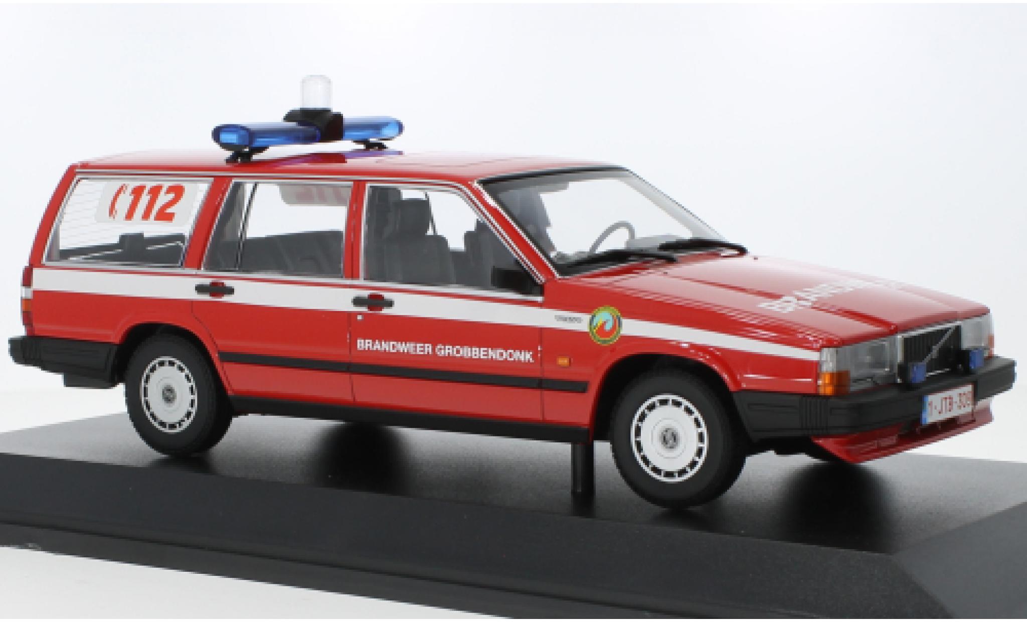 Volvo 740 1/18 Minichamps GL Stationwagen Brandweer Grobbendonk 1986 modelauto