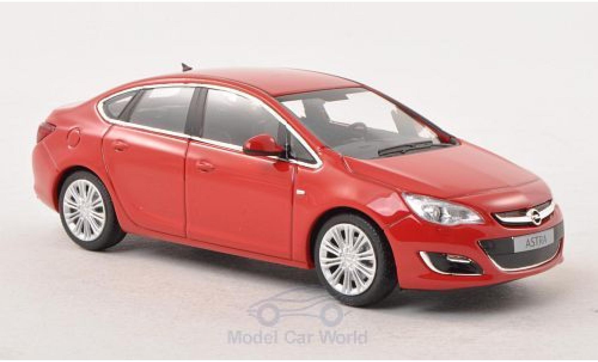 Opel Astra 1/43 Minichamps J Sedan rood 2012 modelauto