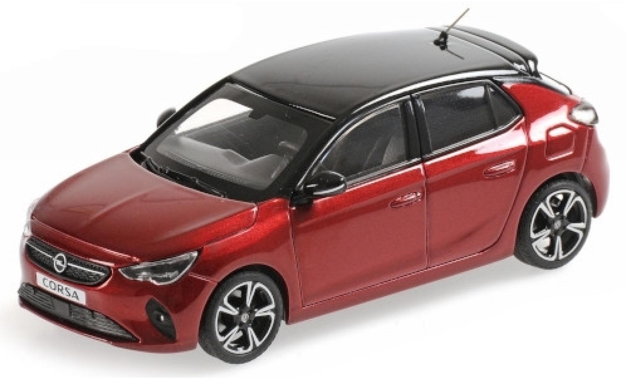 Opel Corsa 1/43 Minichamps metallic rood/zwart 2019 modelauto