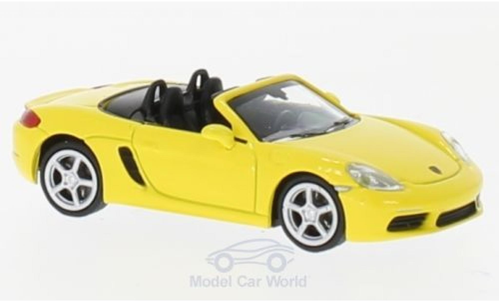 Porsche Boxster 1/87 Minichamps 718 geel 2016 modelauto