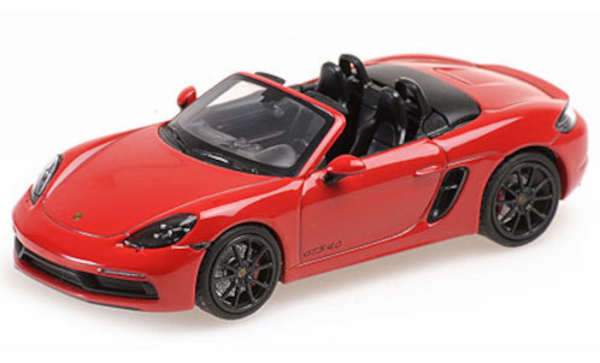 Porsche Boxster 1/43 Minichamps 718 GTS (982) rood 2020 modelauto