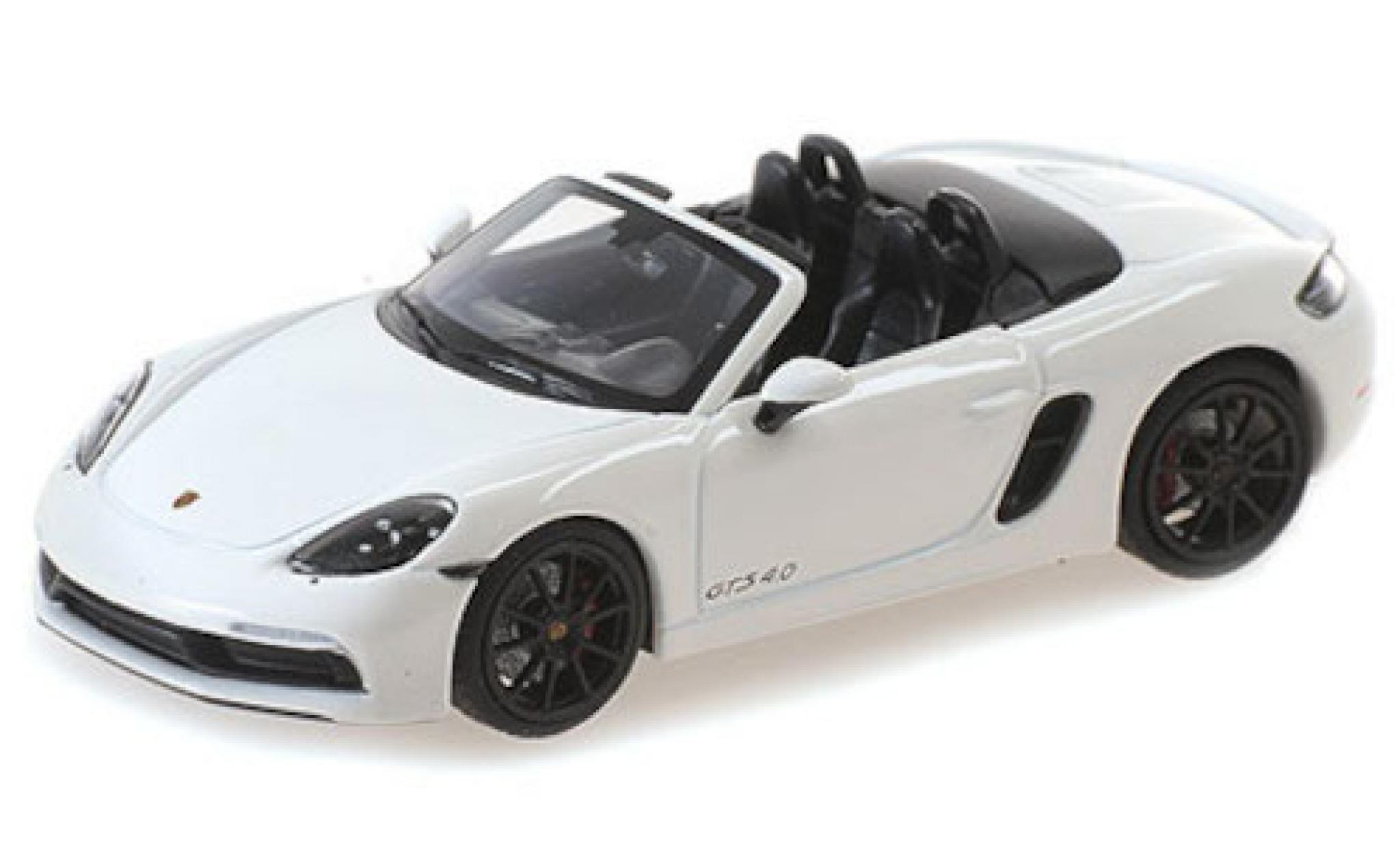 Porsche Boxster 1/43 Minichamps 718 GTS (982) wit 2020 modelauto