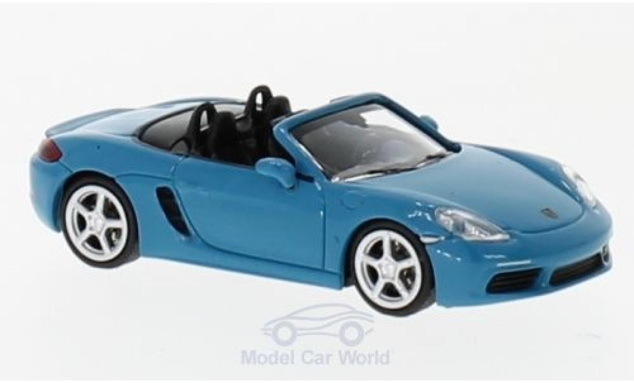 Porsche Boxster 1/87 Minichamps 718 t&uuml;rkis/blauw 2016 modelauto
