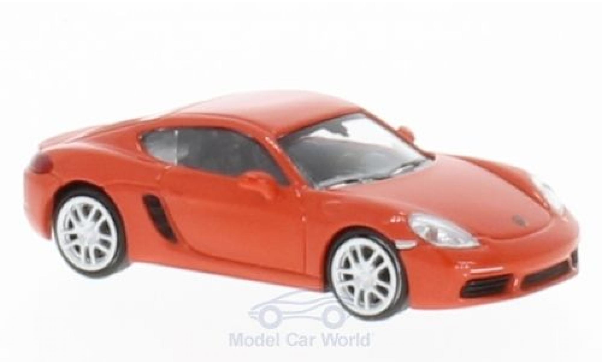 Porsche Cayman 1/87 Minichamps 718 oranje 2016 modelauto