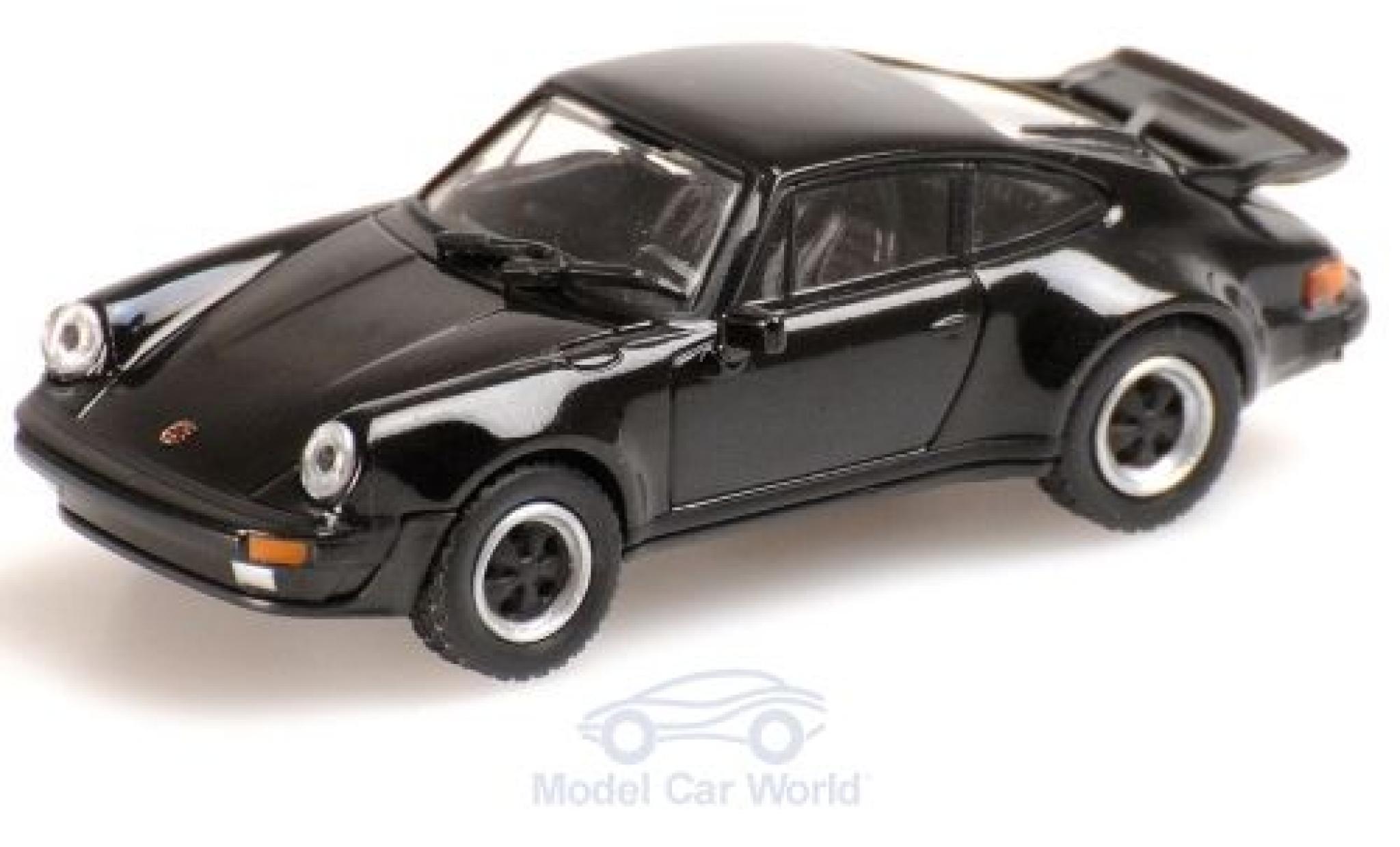 Porsche 930 Turbo 1/87 Minichamps 911 () Turbo zwart 1977 modelauto