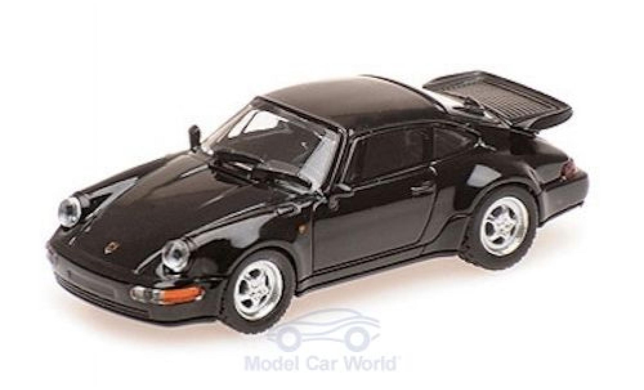 Porsche 964 Turbo 1/87 Minichamps 911 () Turbo zwart 1990 modelauto