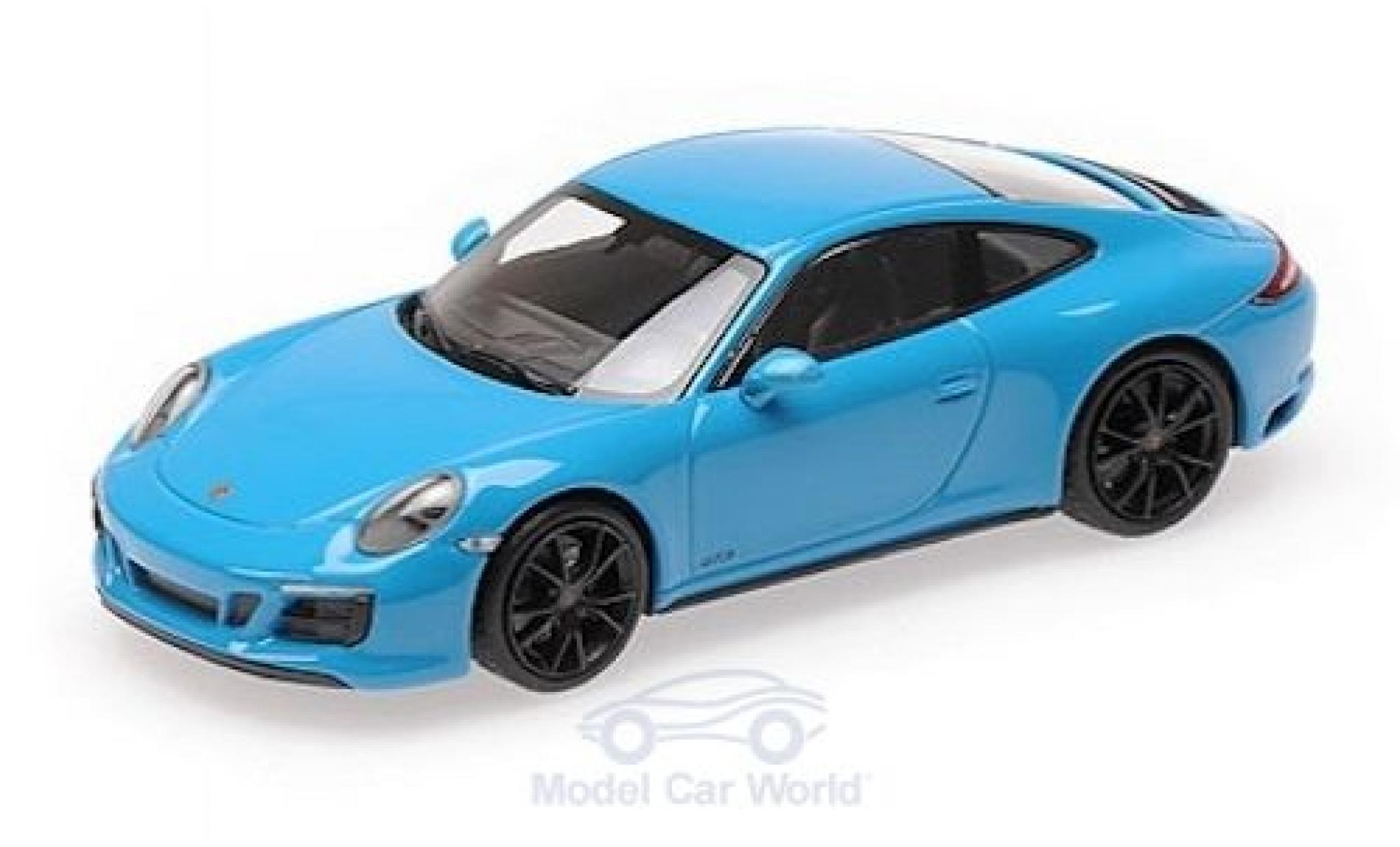 Porsche 991 GTS 1/43 Minichamps 911 (.2) Carrera 4 GTS blauw 2017 modelauto