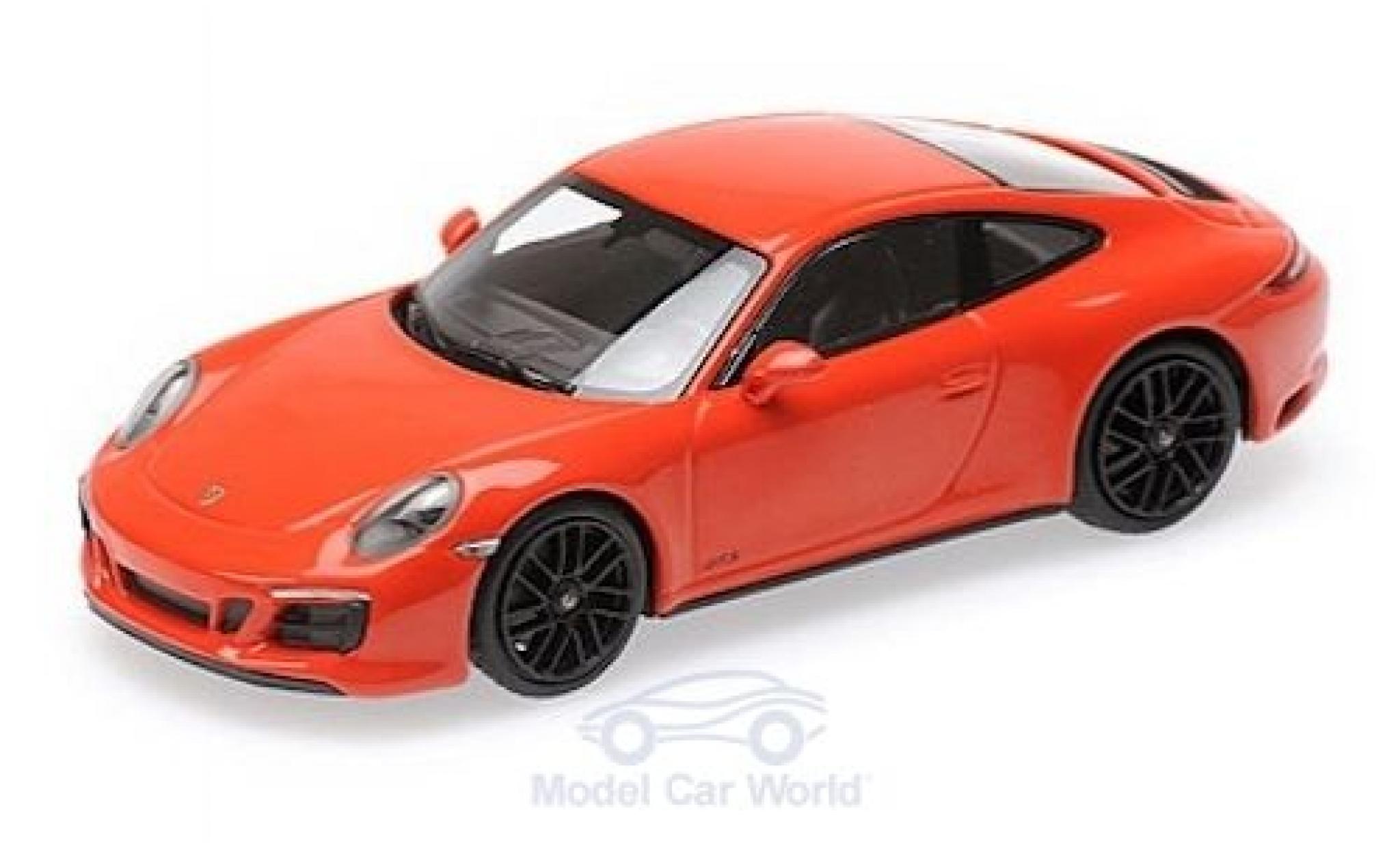 Porsche 991 GTS 1/43 Minichamps 911 (.2) Carrera 4 GTS oranje 2017 modelauto