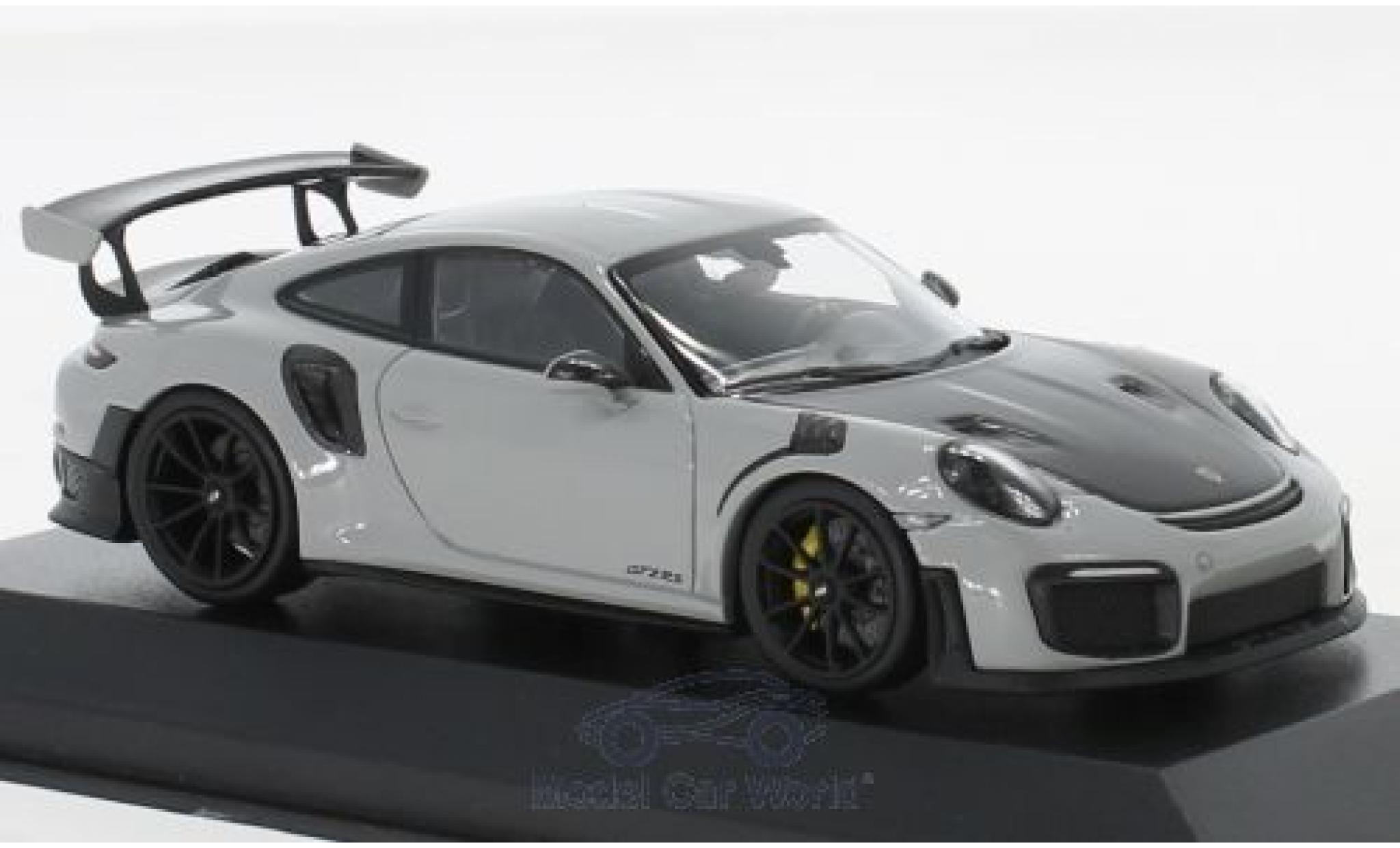 Porsche 991 GT2 RS 1/43 Minichamps 911 (.2) GT2 RS grijs/zwart 2018 modelauto