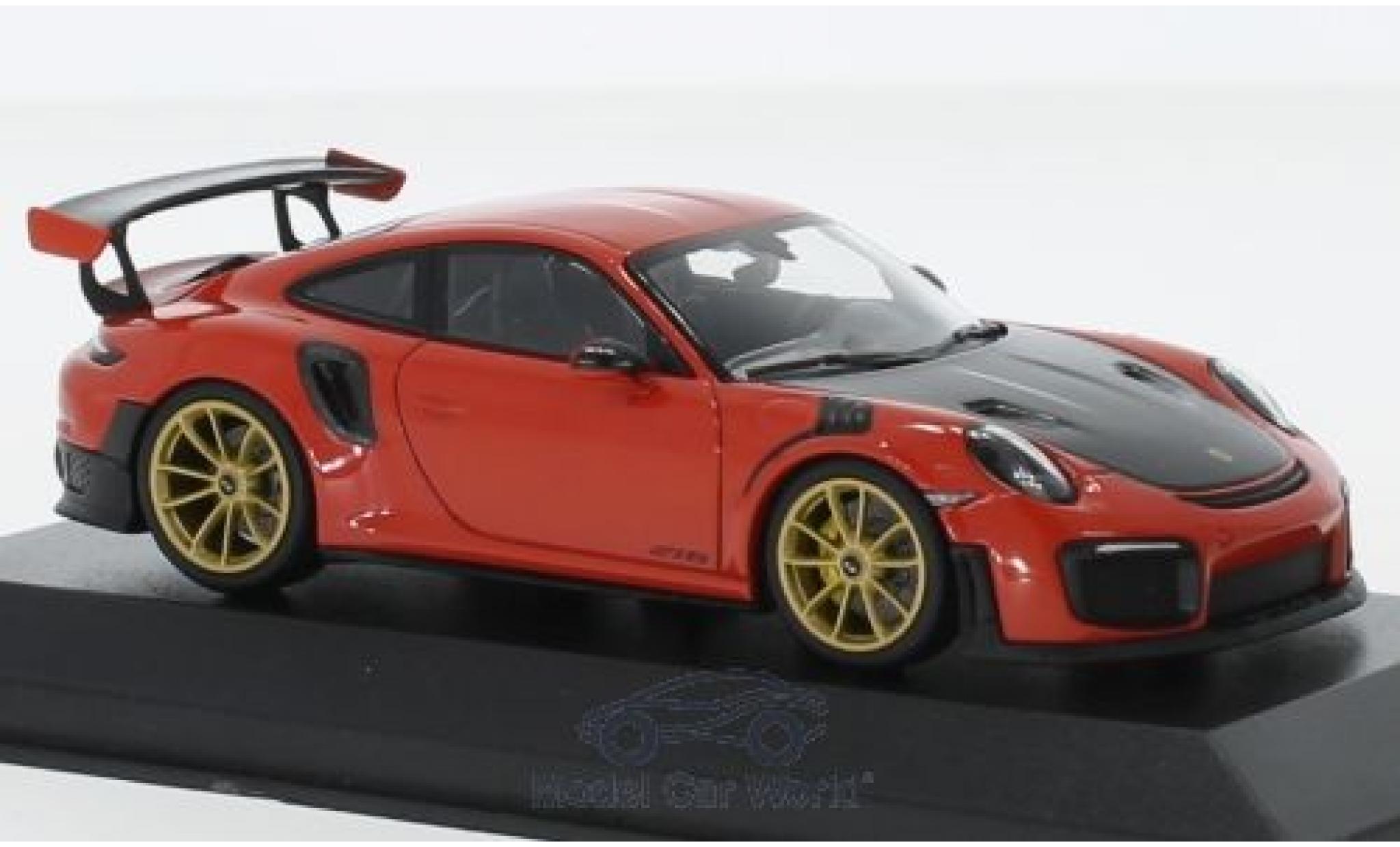 Porsche 991 GT2 RS 1/43 Minichamps 911 (.2) GT2RS oranje 2018 modelauto