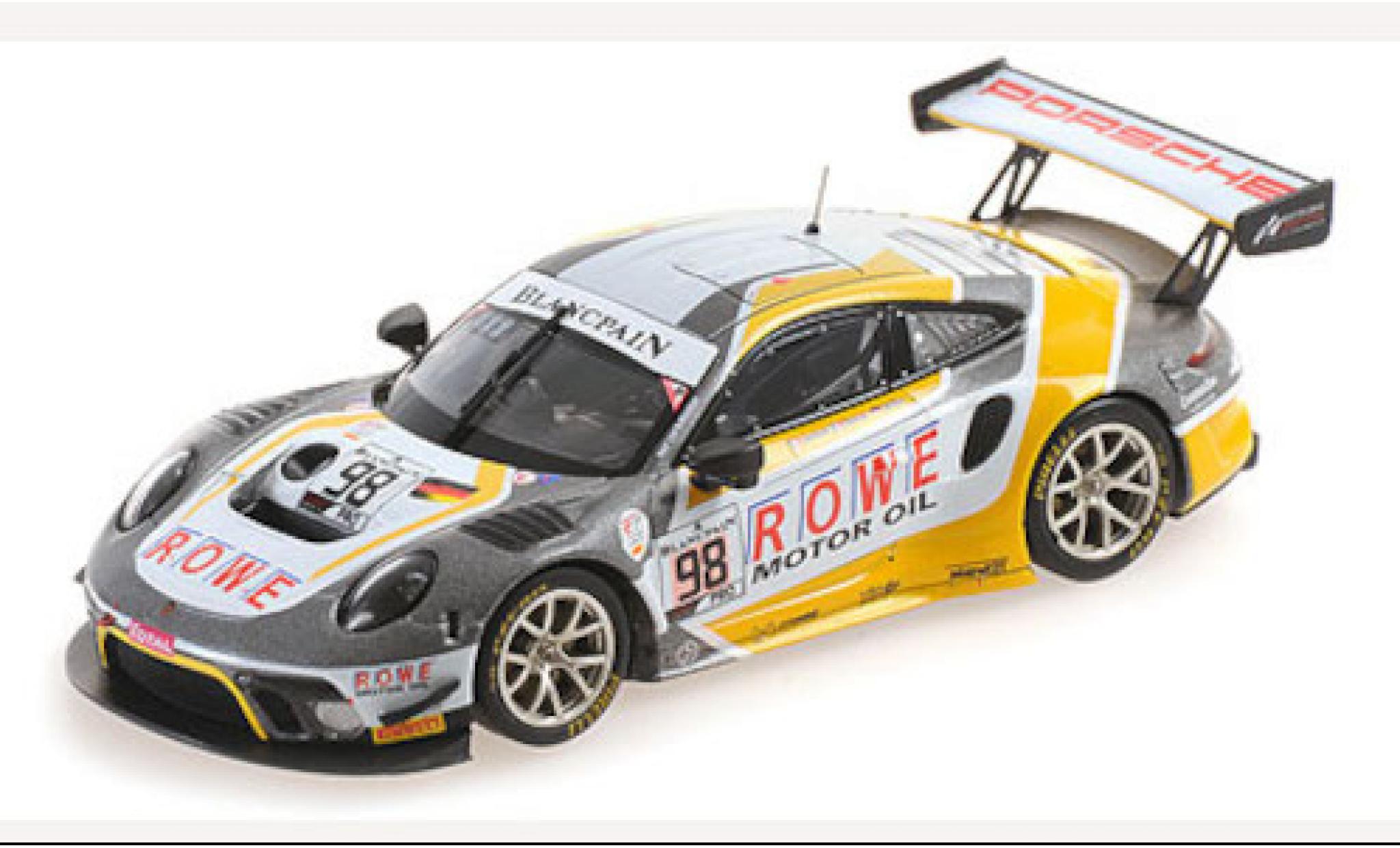 Porsche 992 GT3 R 1/43 Minichamps 911 (991.2) GT3 R No.98 ROWE Racing 24h Spa 2019 R.Dumas/M.Jaminet/S.M&uuml;ller modelauto