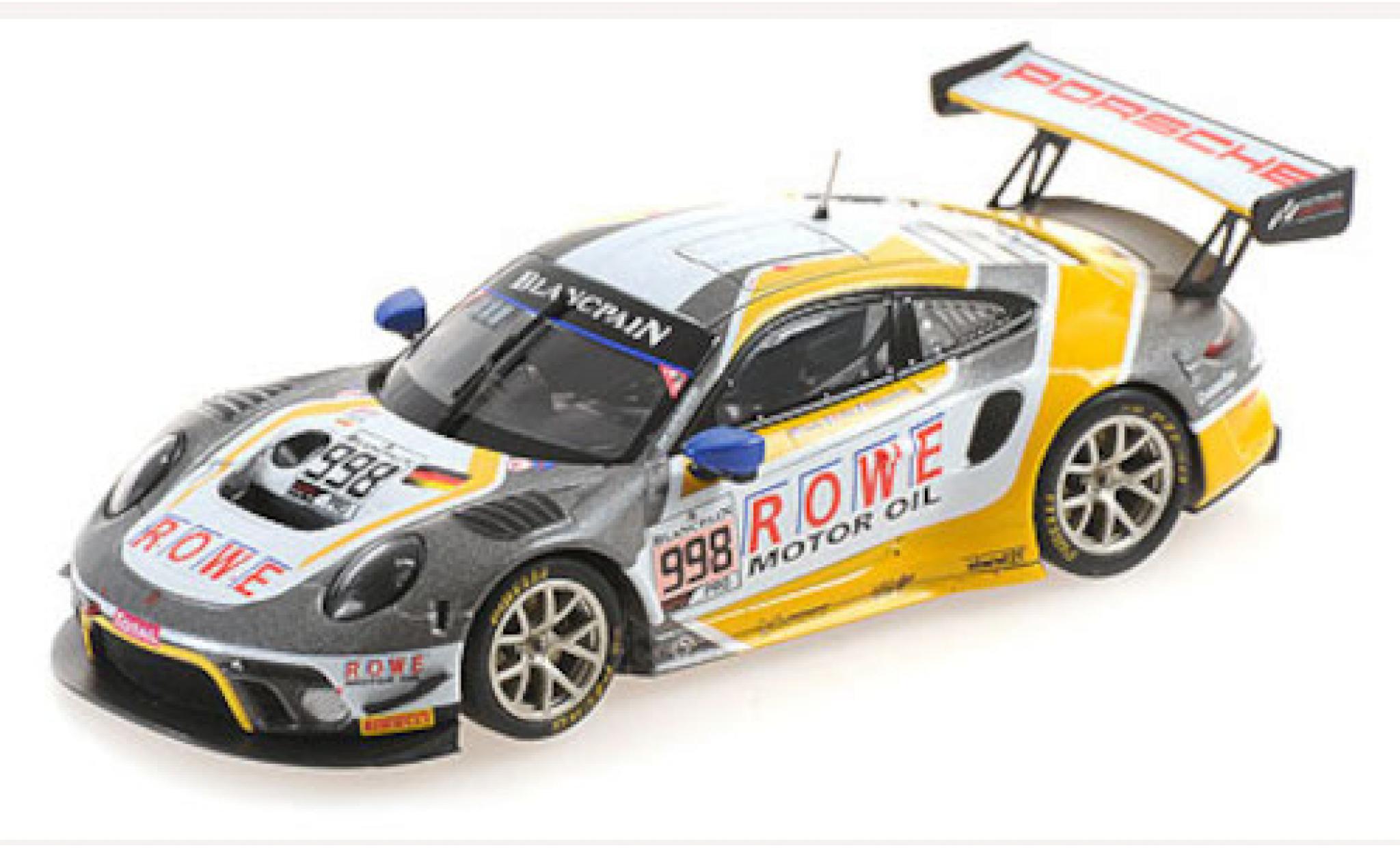 Porsche 992 GT3 R 1/43 Minichamps 911 (991.2) GT3 R No.998 ROWE Racing 24h Spa 2019 F.Makowiecki/P.Pilet/N.Tandy modelauto