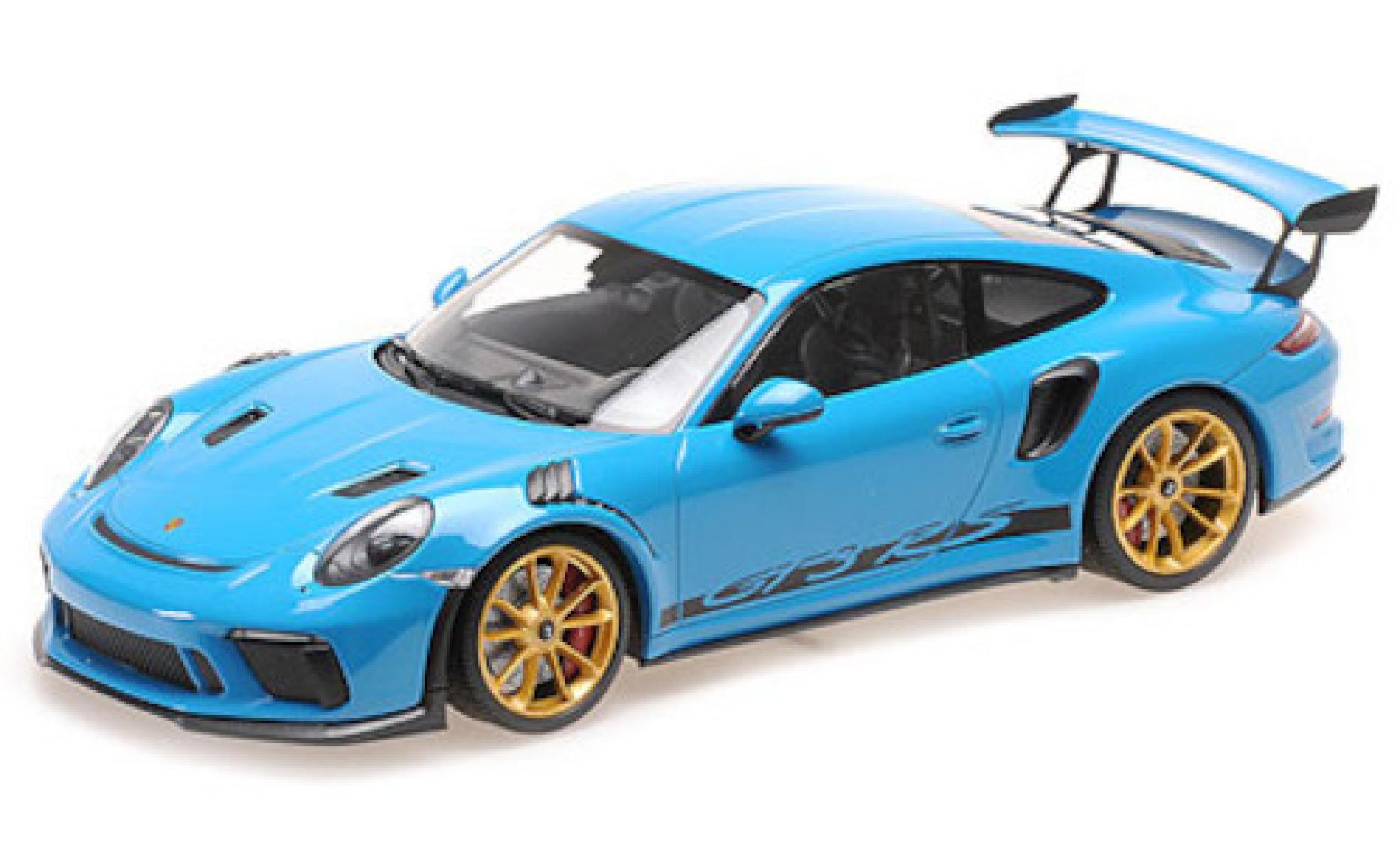 Porsche 992 GT3 R 1/18 Minichamps 911 (991.2) GT3 RS blauw 2019 mit Weissach Paket modelauto