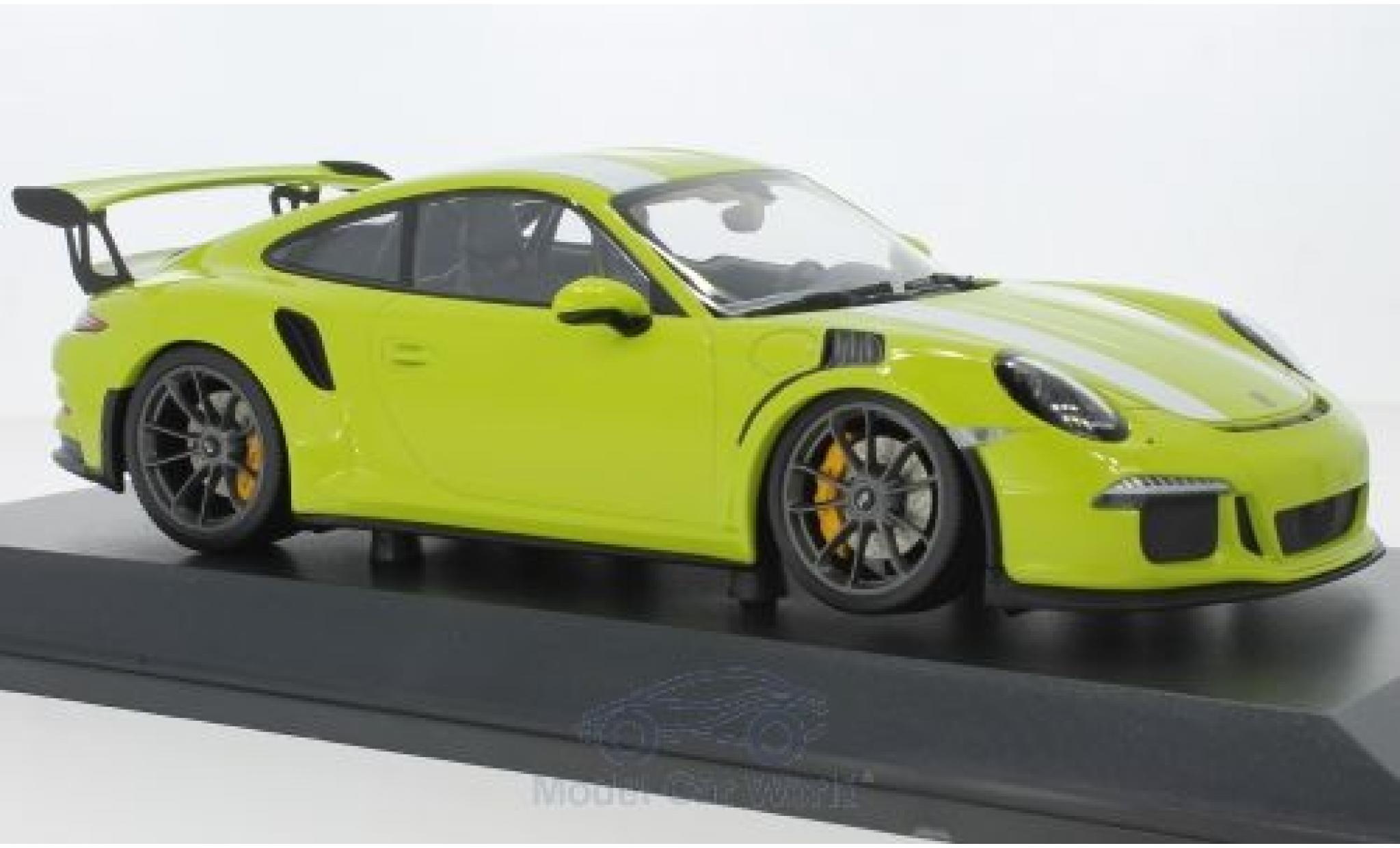 Porsche 991 GT3 RS 1/18 Minichamps 911 () GT3 RS groen/wit 2015 modelauto