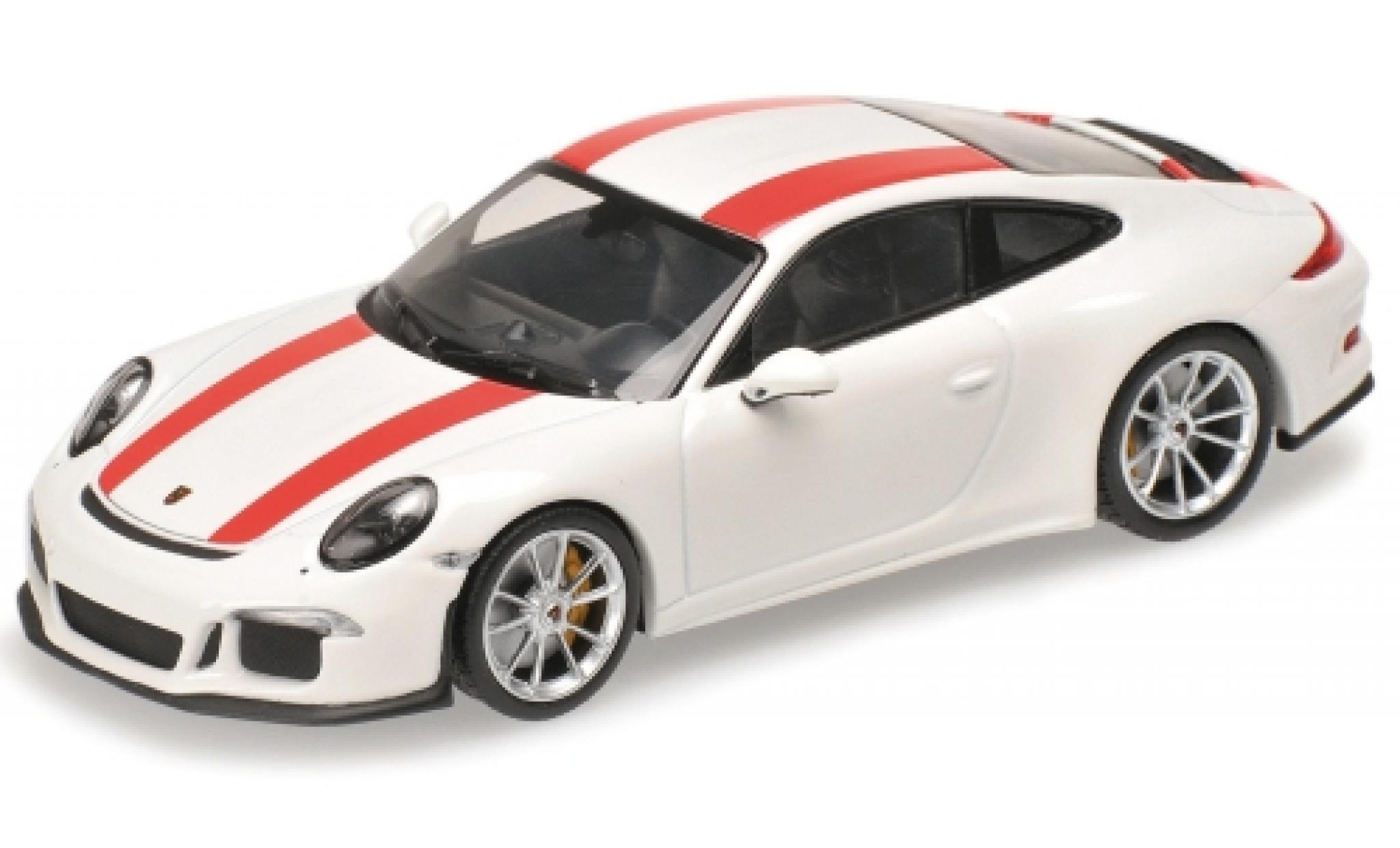 Porsche 991 R 1/12 Minichamps 911 () R wit/rood 2016 modelauto