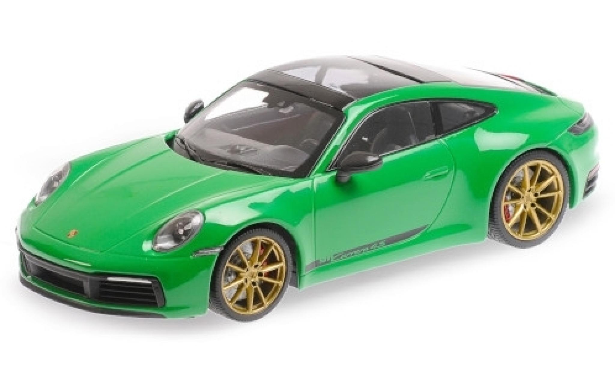 Porsche 992 4S 1/18 Minichamps 911 () Carrera 4S groen 2019 modelauto