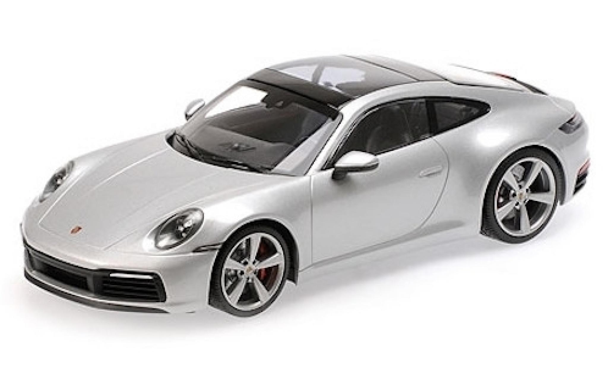 Porsche 992 4S 1/18 Minichamps 911 () Carrera 4S grijs 2019 modelauto