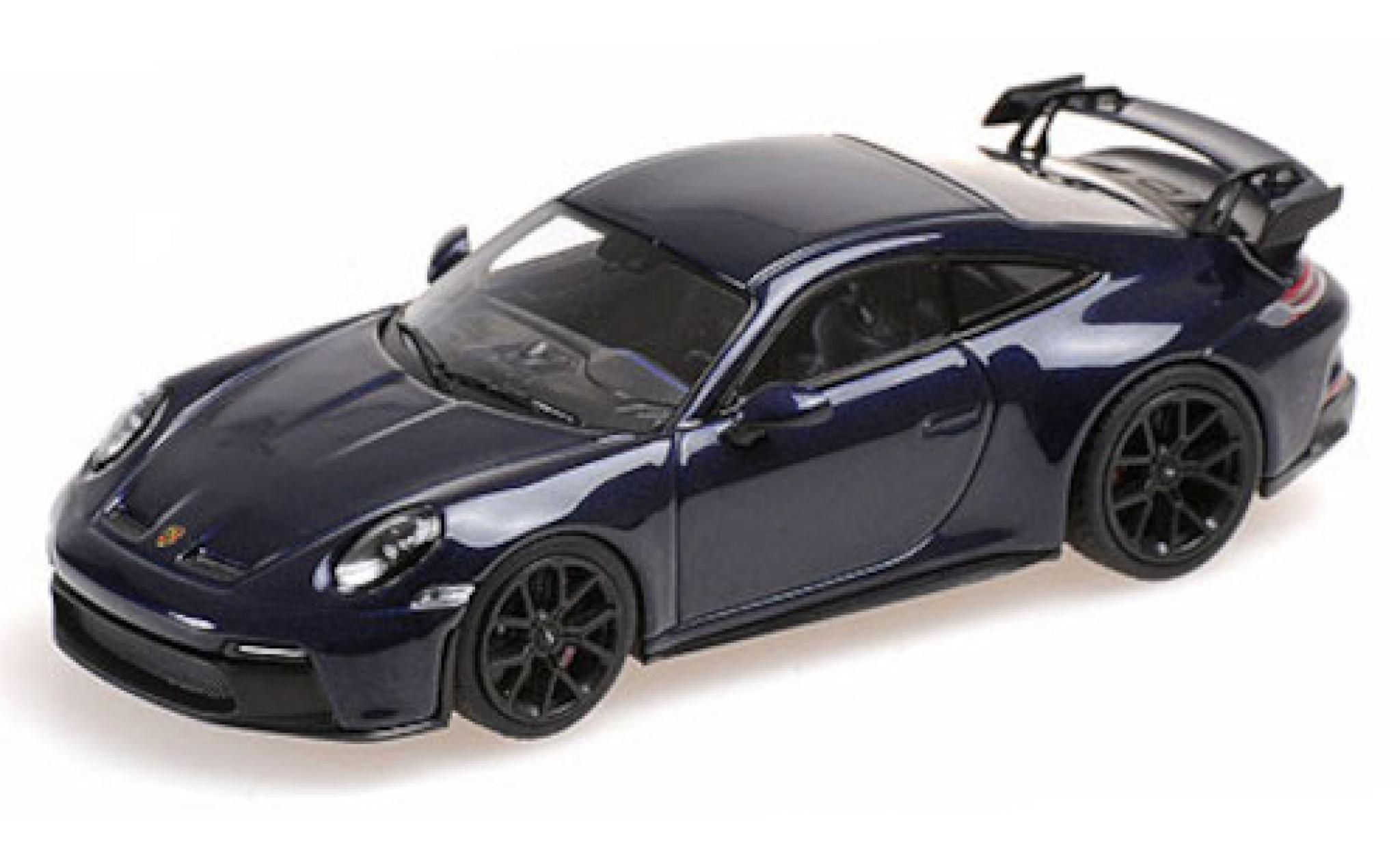 Porsche 992 GT3 1/43 Minichamps 911 () GT3 metallic blauw 2020 modelauto