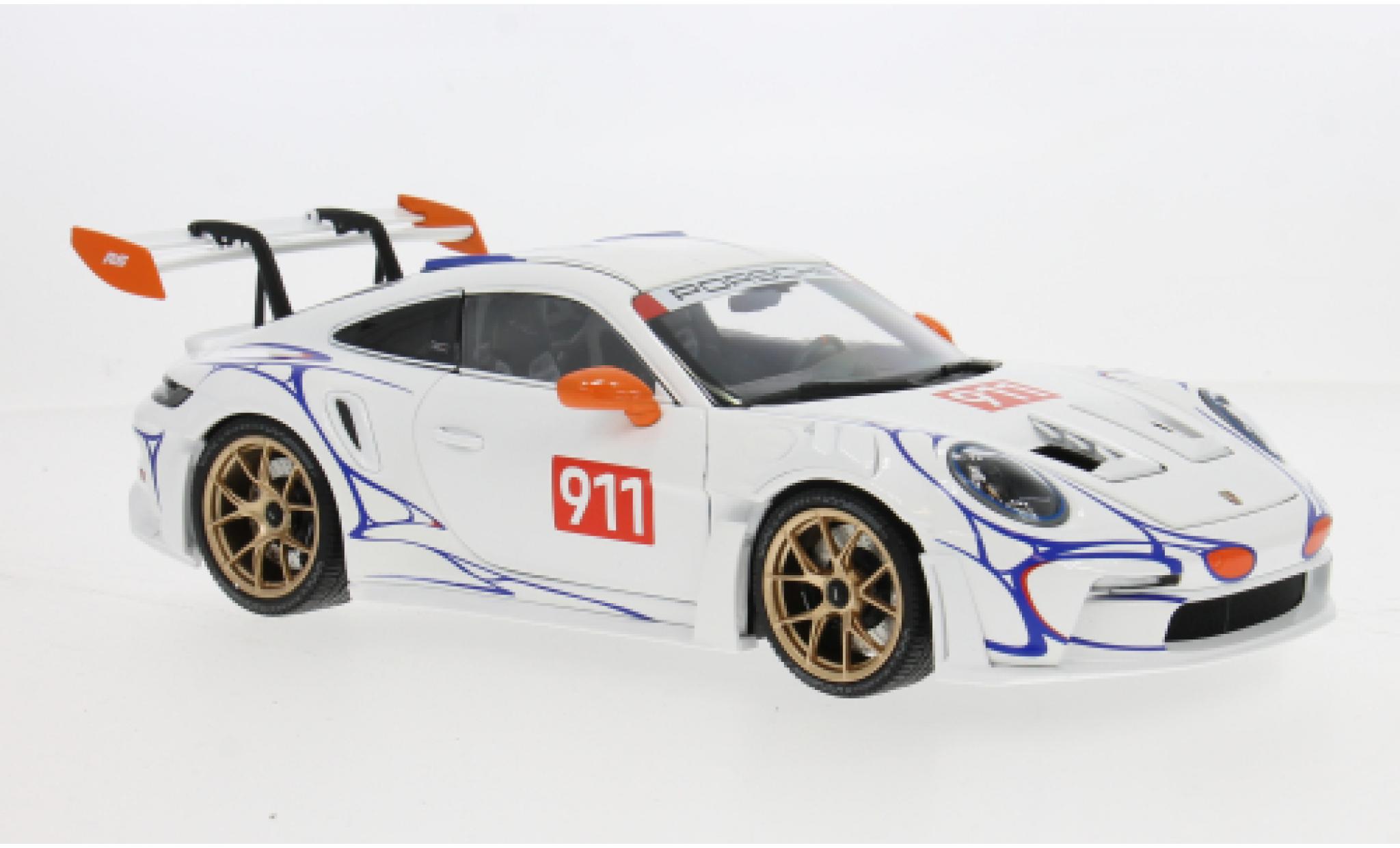 Porsche 992 GT3 R 1/18 Minichamps 911  S wit/oranje 2023 1:18 modelauto