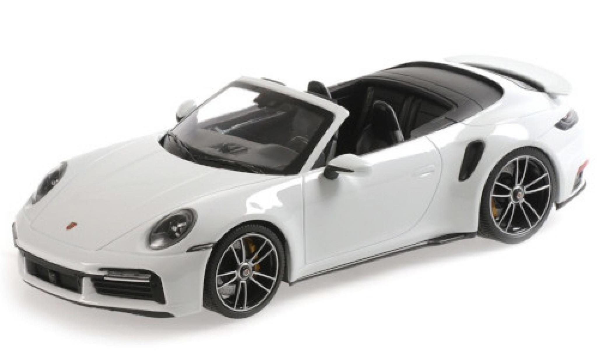 Porsche 992 Turbo s 1/18 Minichamps 911 () Turbo S Cabriolet metallic wit 2020 modelauto