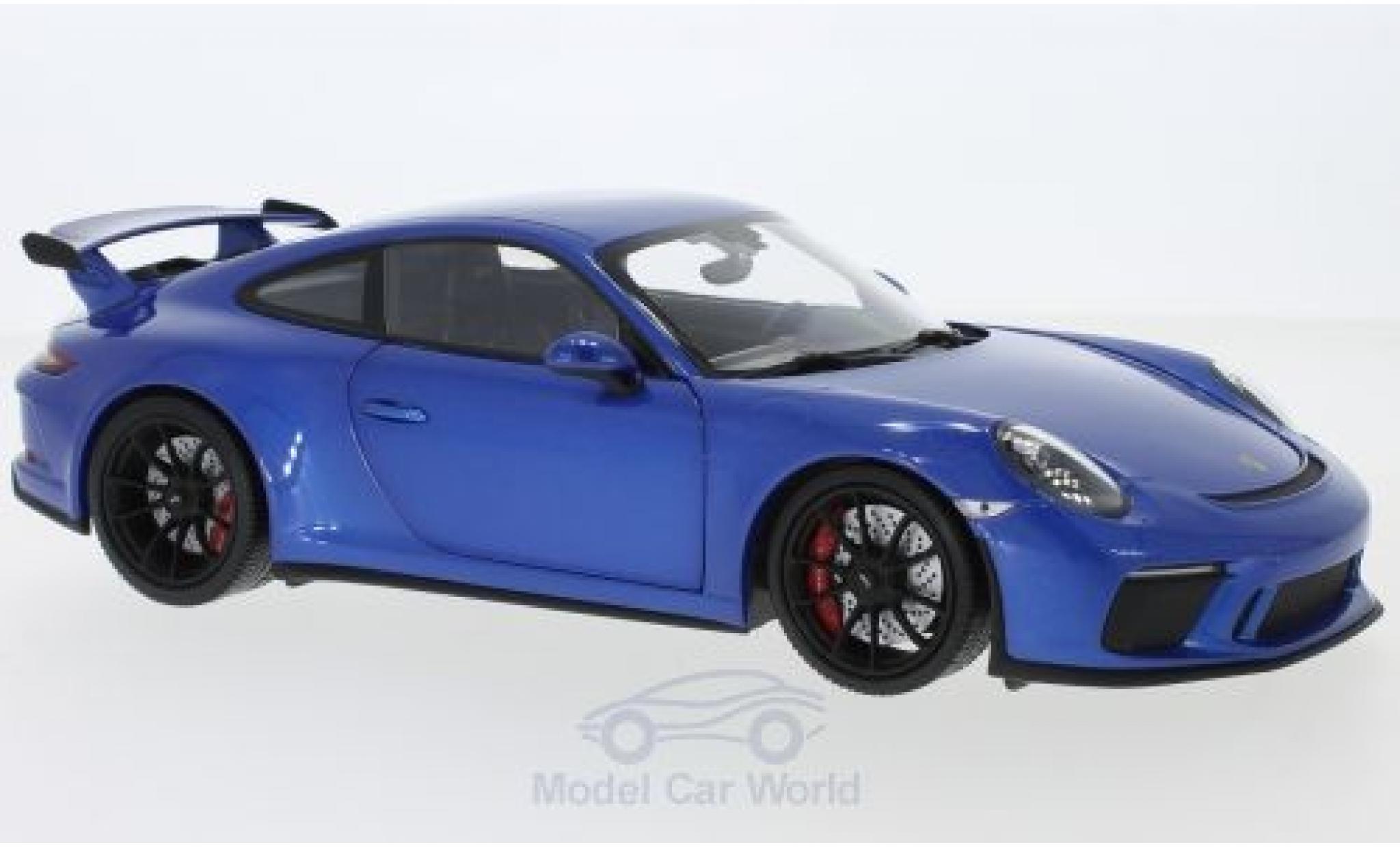Porsche 991 GT3 1/18 Minichamps 911 (997.2) GT3 metallic blauw 2017 modelauto