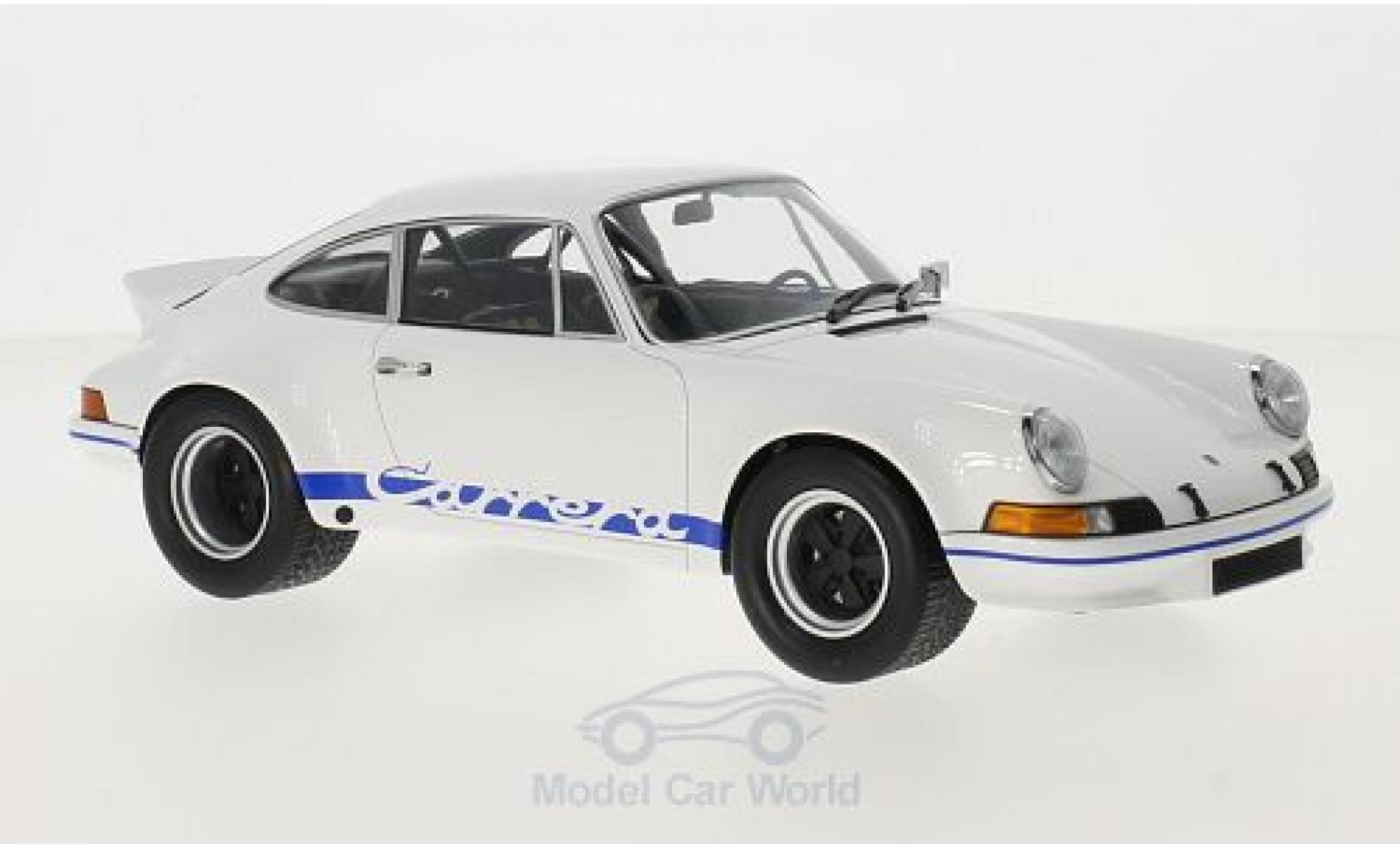 Porsche 911 SC 1/18 Minichamps Carrera RSR 2.7 wit/blauw 1973 modelauto