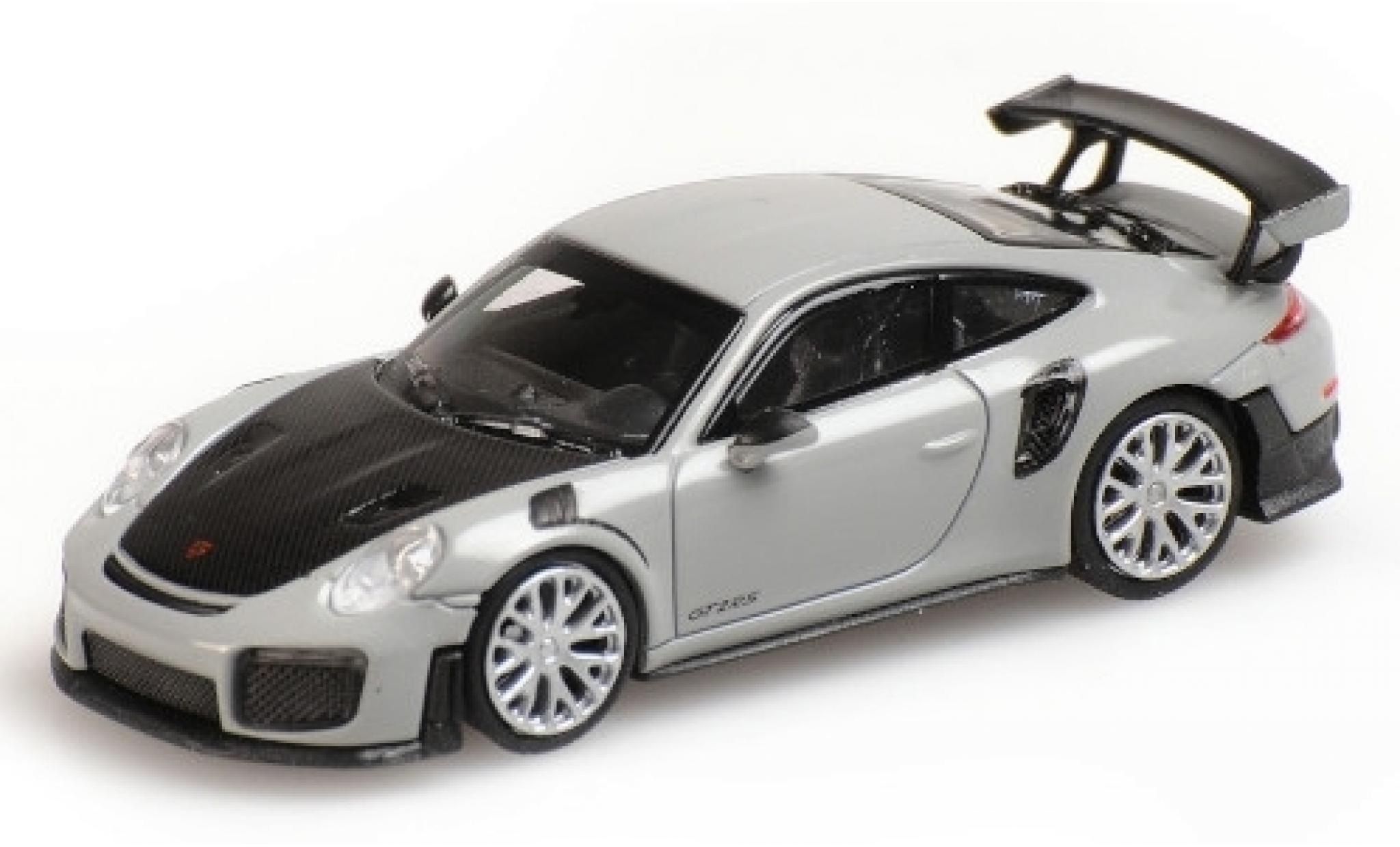 Porsche 991 GT2 RS 1/87 Minichamps 911 GT2 RS grijs 2018 avec Carbon-Capot modelauto