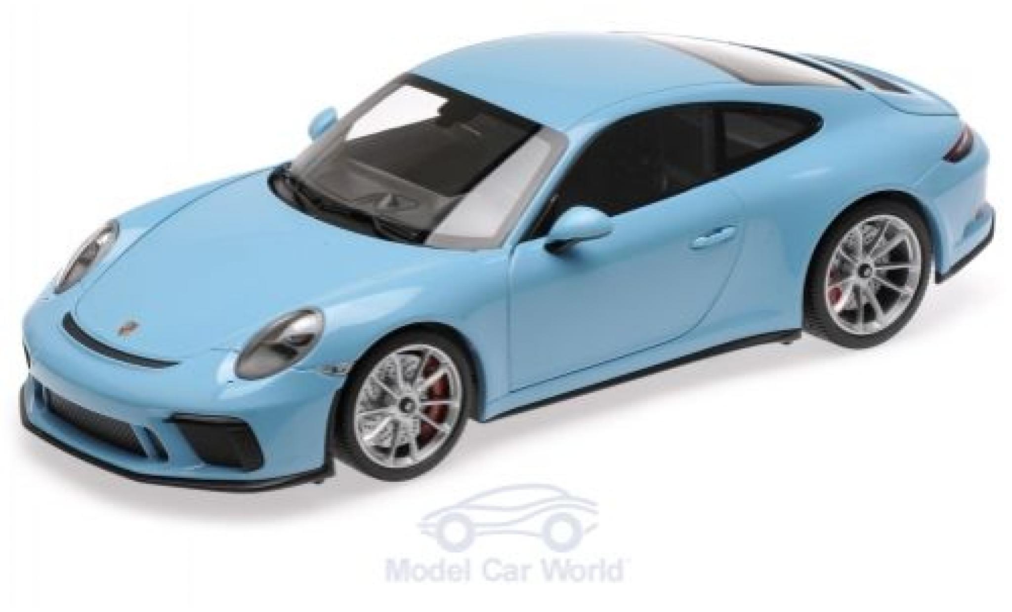 Porsche 991 GT3 1/18 Minichamps 911 GT3 Touring blauw 2018 modelauto