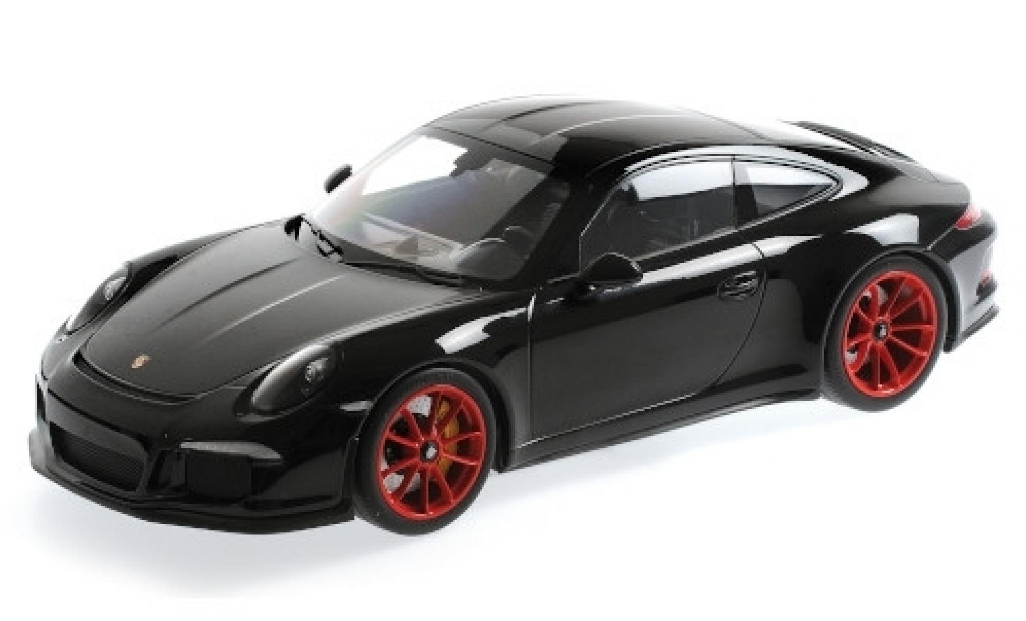 Porsche 991 R 1/12 Minichamps 911 R zwart 2016 rood jantes modelauto