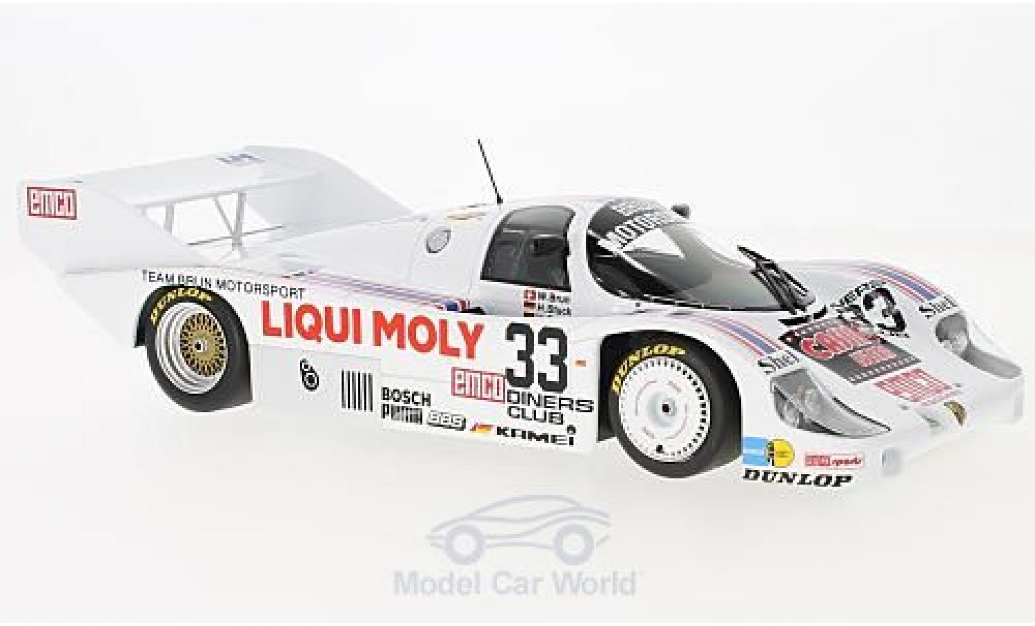 Porsche 956 1983 1/18 Minichamps K No.33 Brun Motorsport Liqui Moly 1000km Spa 1983 H-J.Stuck/H.Grohs/W.Brun modelauto