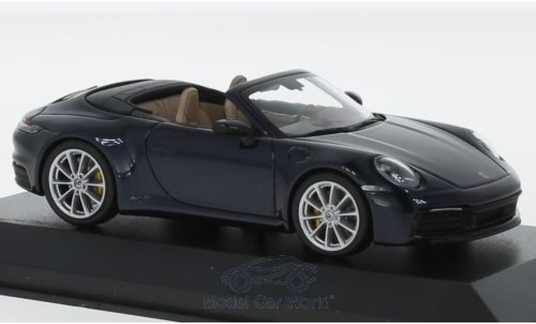 Porsche 992 4S 1/43 Minichamps Carrera 4S metallic blauw modelauto