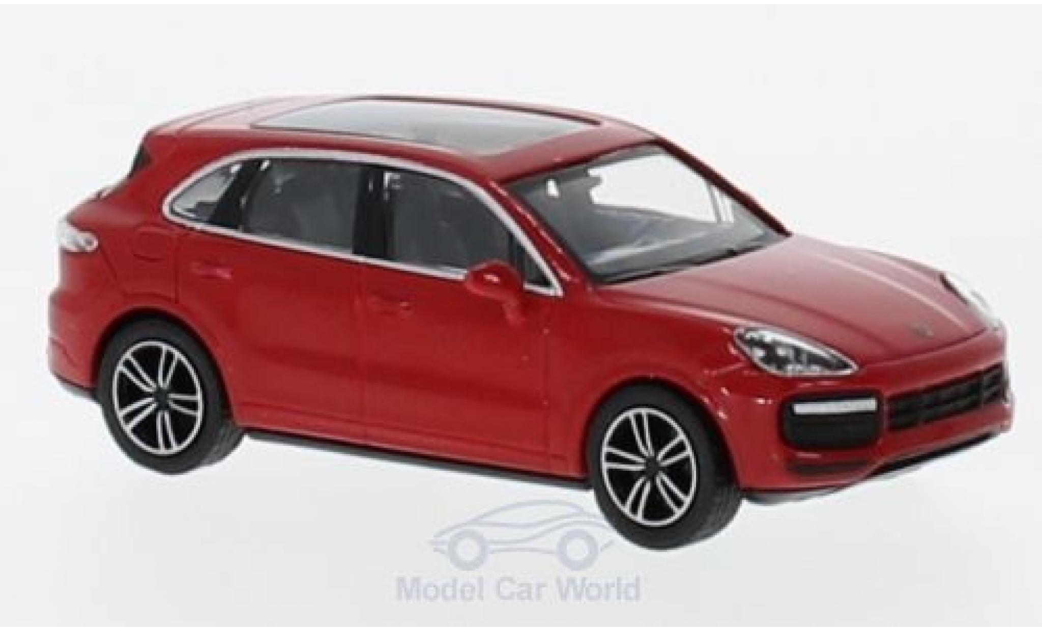 Porsche Cayenne Turbo 1/87 Minichamps Turbo rood 2017 modelauto