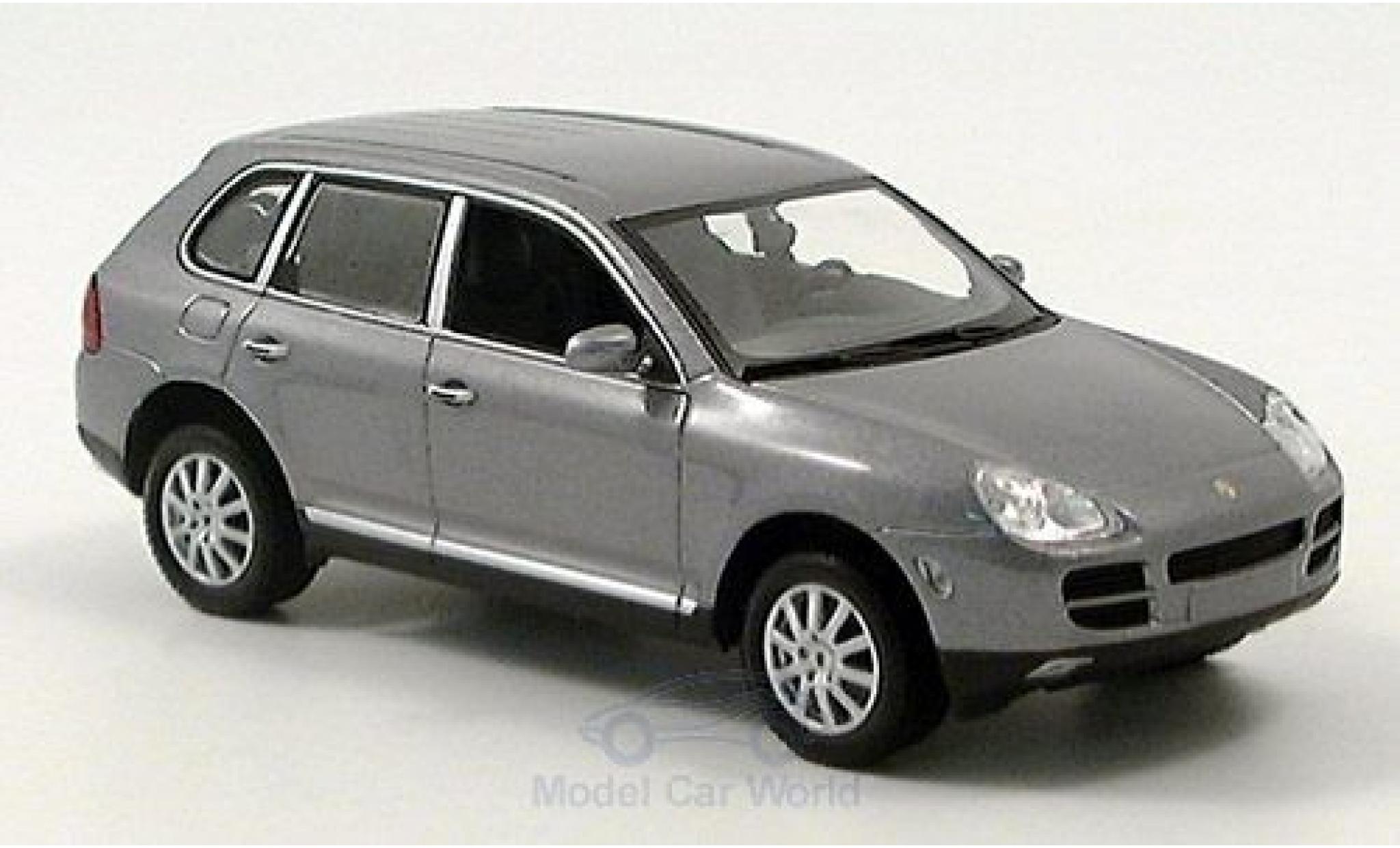 Porsche Cayenne 1/43 Minichamps V6 metallic grijs 2003 modelauto