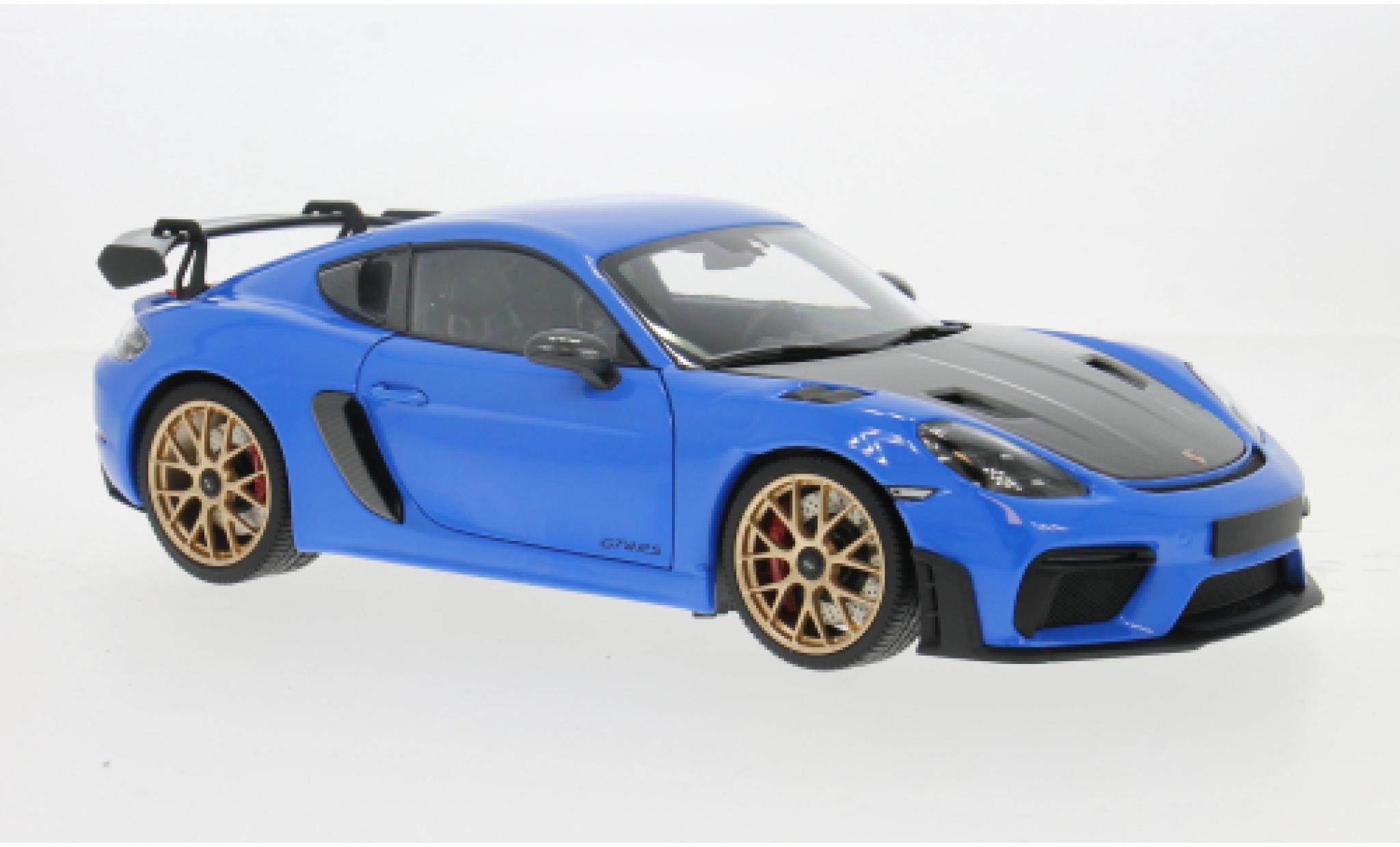 Porsche Cayman GT4 1/18 Minichamps RS blauw 2024 1:18 modelauto