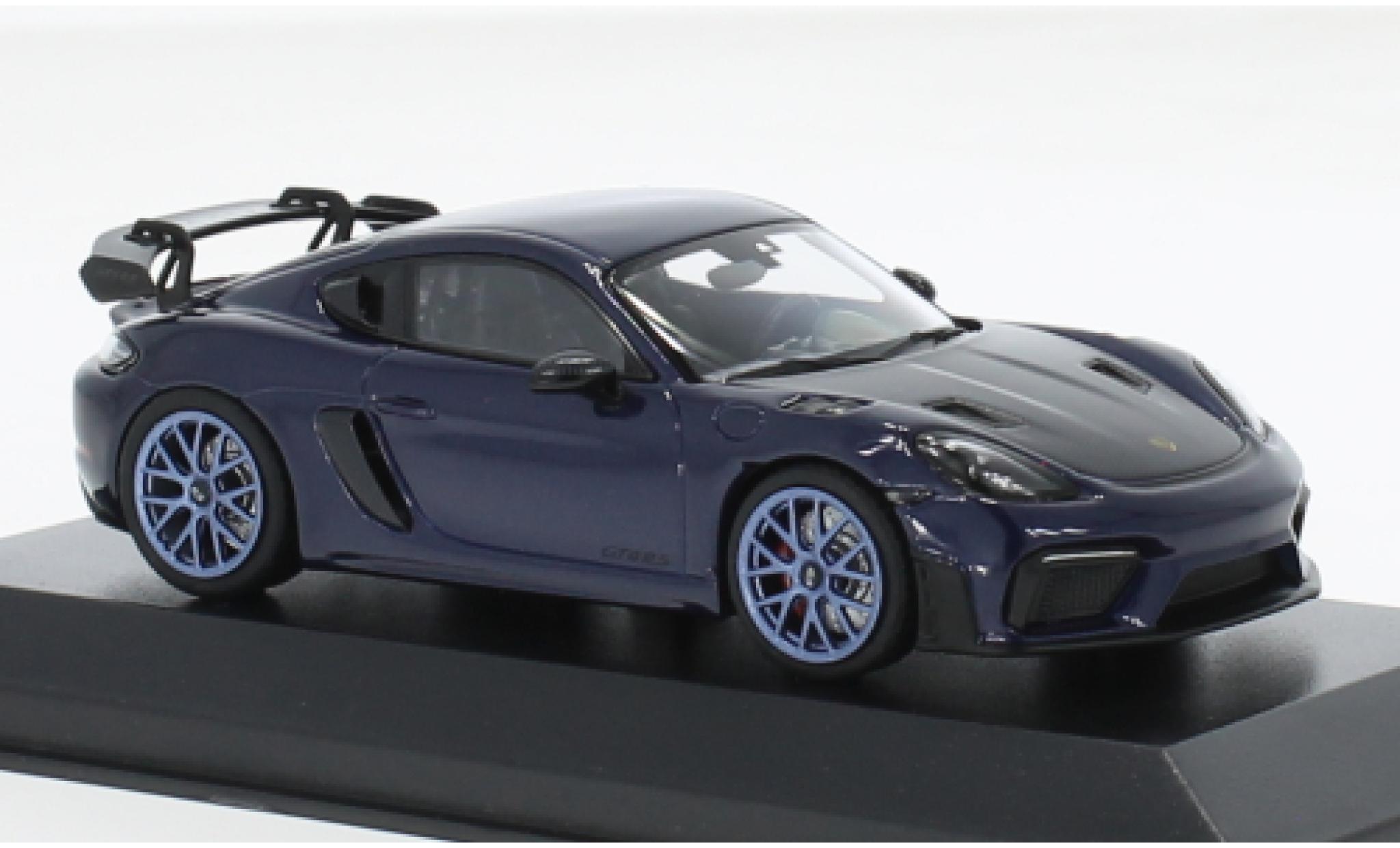 Porsche Cayman GT4 1/43 Minichamps RS metallic blauw 2021 1:43 modelauto
