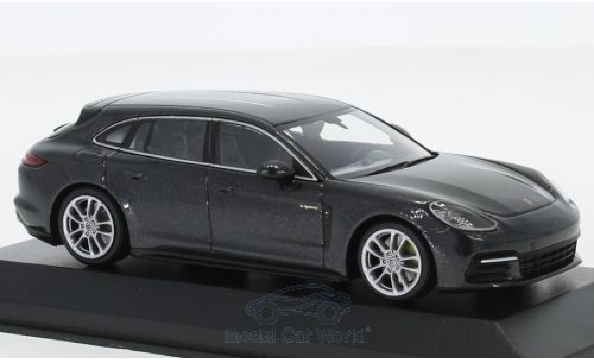 Porsche Panamera e-hybrid 1/43 Minichamps Sport Turismo 4E-Hybrid metallic grijs 2017 modelauto
