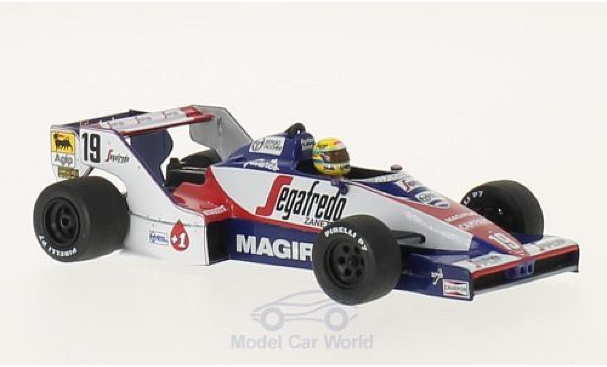 Toleman HART 1/43 Minichamps Hart TG 183B No.19 Segafredo Formel 1 GP Brasilien 1984 Ayrton Senna Collection A.Senna modelauto