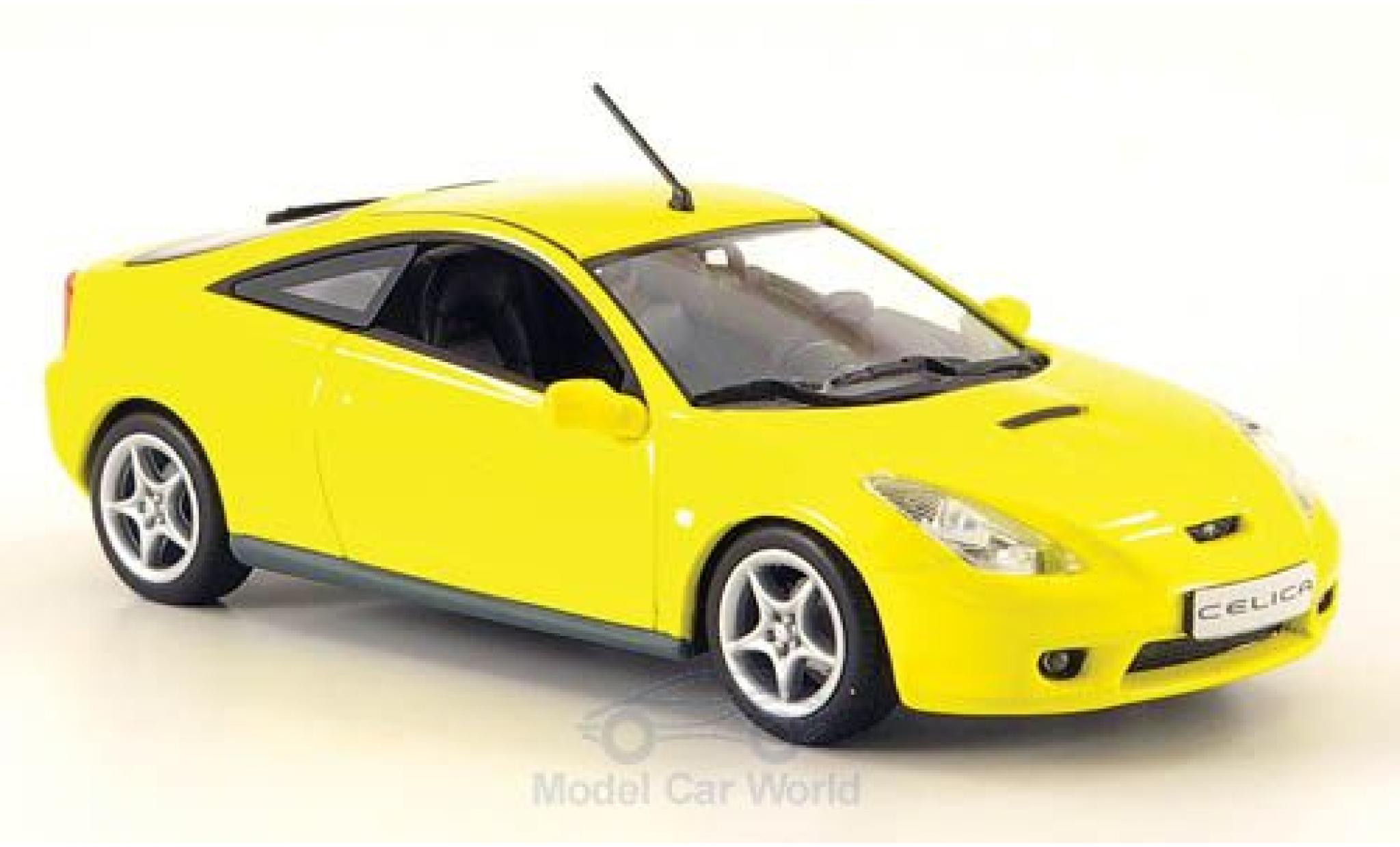 Toyota Celica 1/43 Minichamps (T23) geel 2000 modelauto