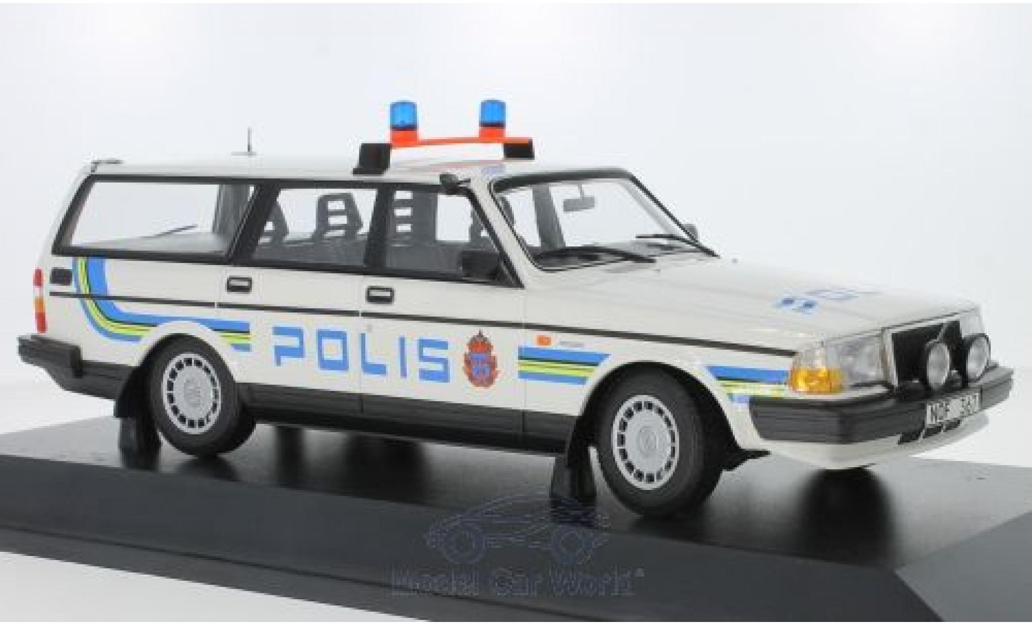 Volvo 240 1/18 Minichamps GL Stationwagen Polis Sweden 1986 modelauto