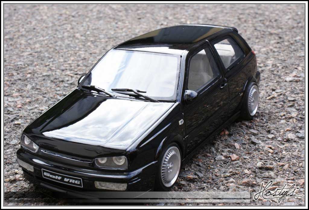 Volkswagen Golf III 1/18 Ottomobile III VR6 zwart jantes schmidt modelauto