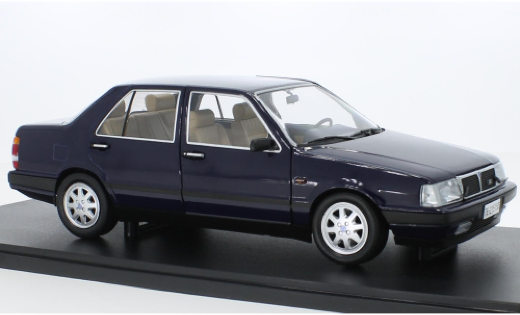 Lancia Thema 1/18 Mitica 6V 1S blauw fonc&eacute; 1984 modelauto