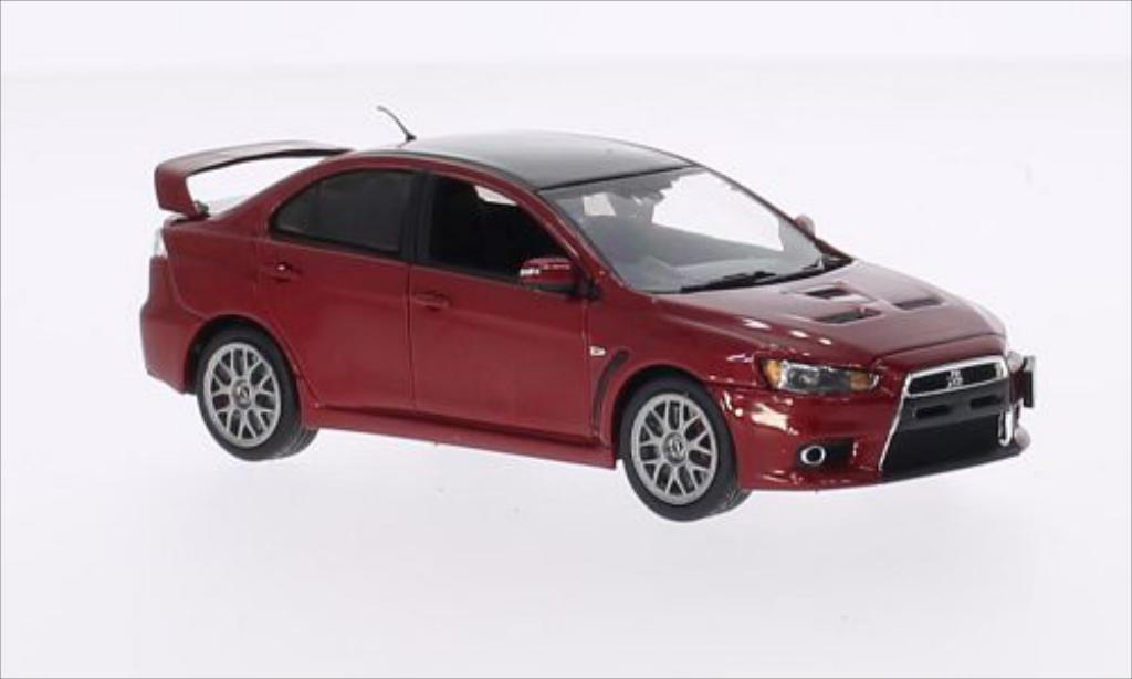 Mitsubishi Lancer 1/43 Vitesse Evo X Final Edition metallic rood/zwart RHD modelauto