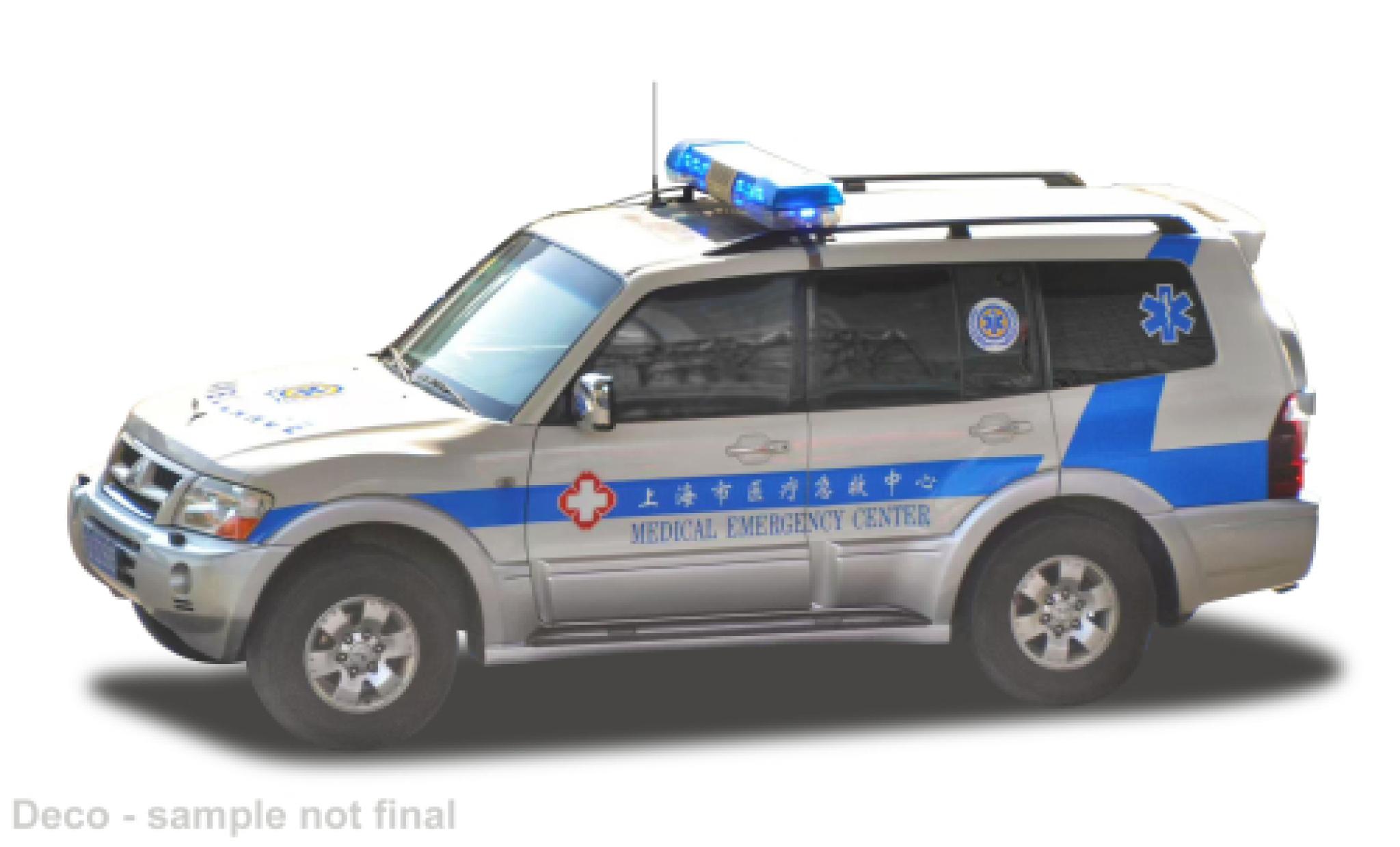 Mitsubishi Pajero 1/18 Sun Star V73 Shanghai Medical Emergency Center 1:18 modelauto